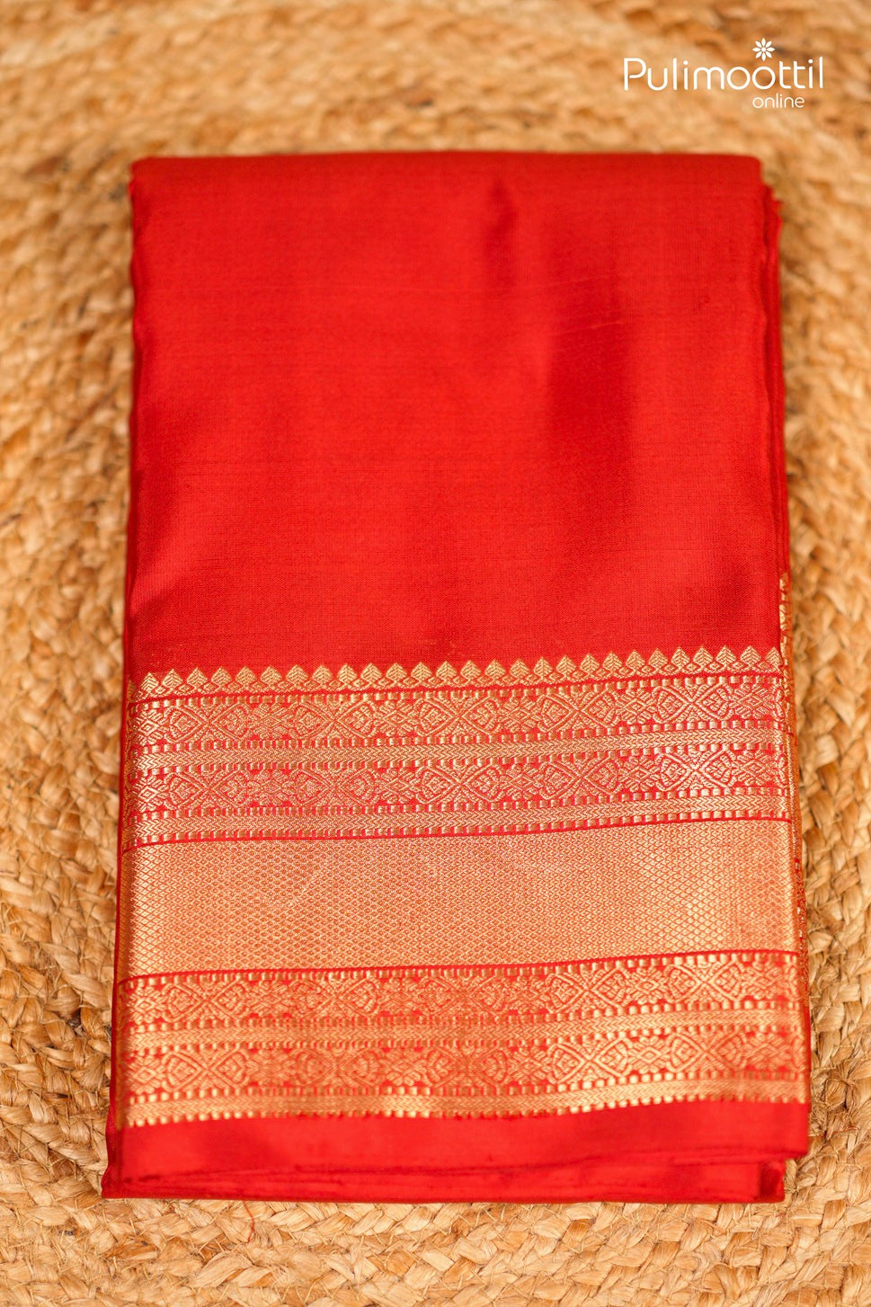 Chlly Red Colour Kanchipuram Soft Silk Saree