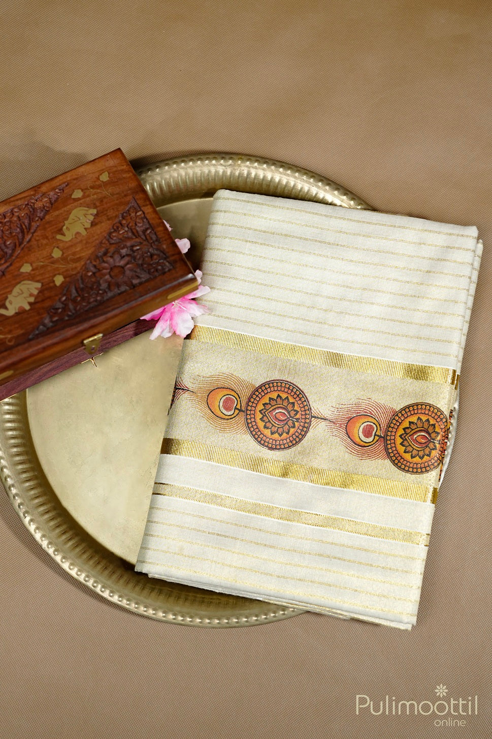 Golden Tissue Set Saree.