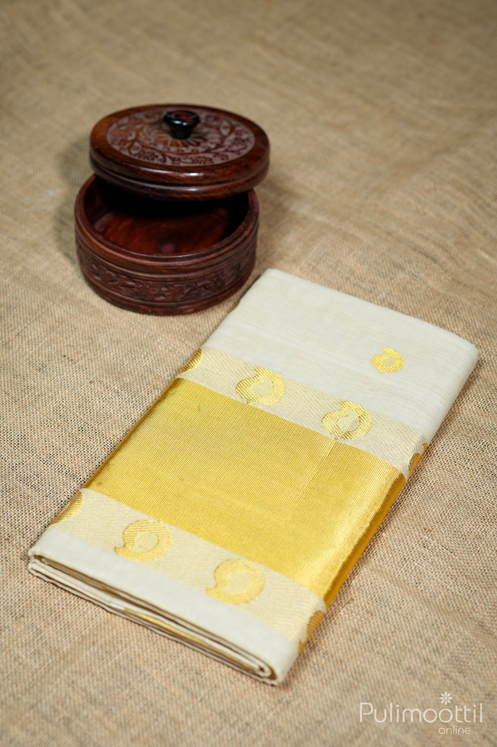 Golden Tissue Kerala Traditional Set Saree.