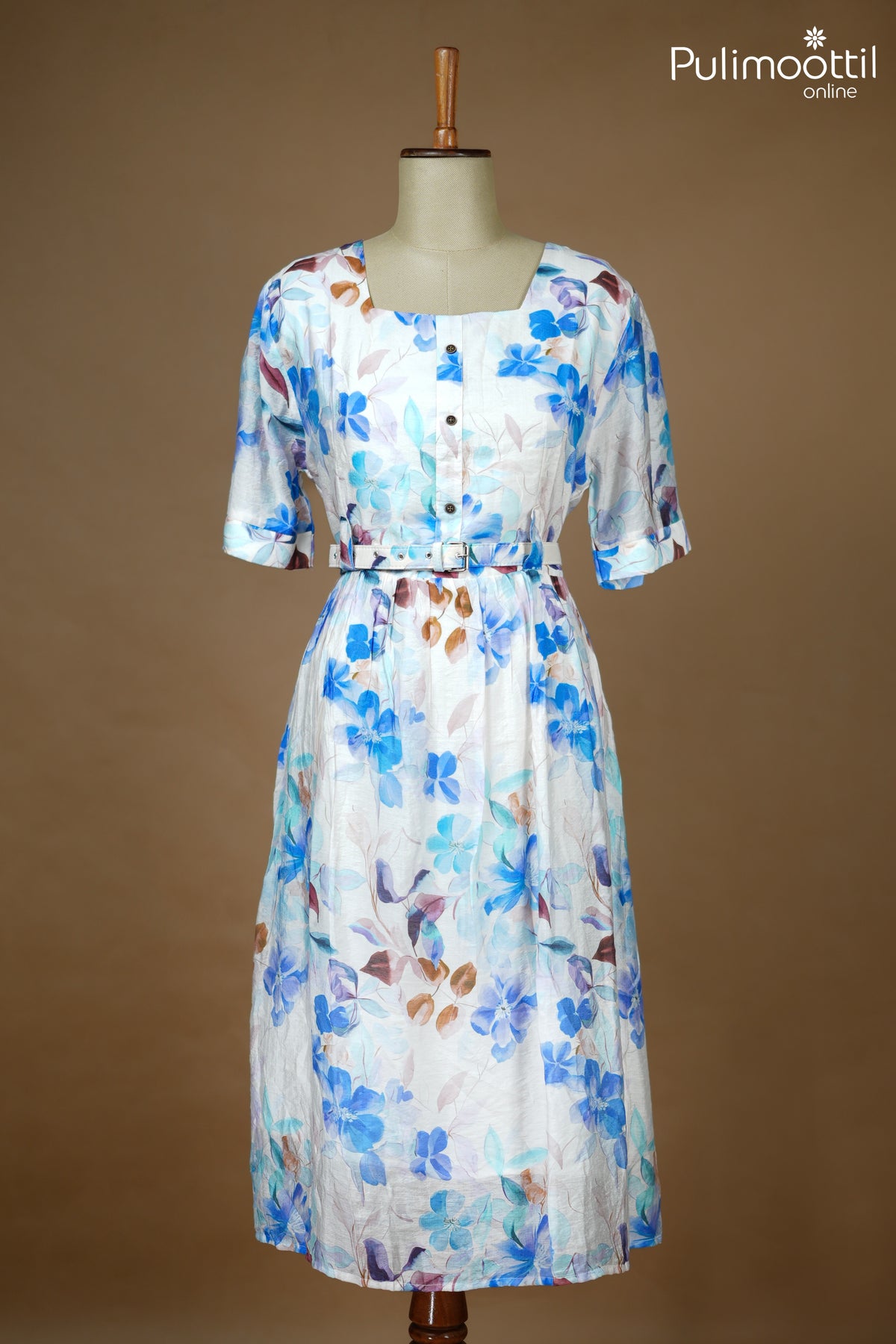 Offwhite Colour Viscose Blend Frock