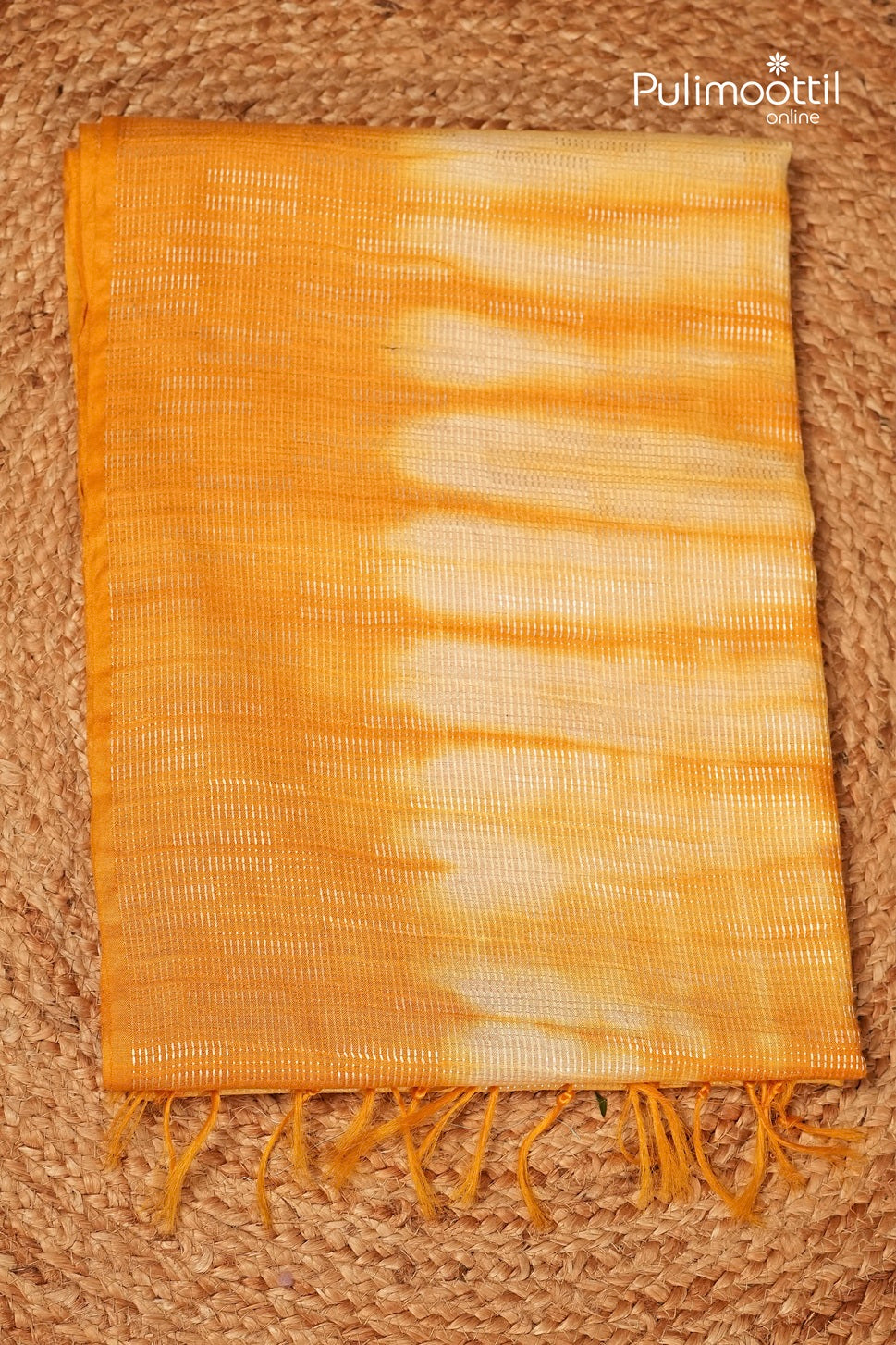 Semi Tassur shibori Design Saree