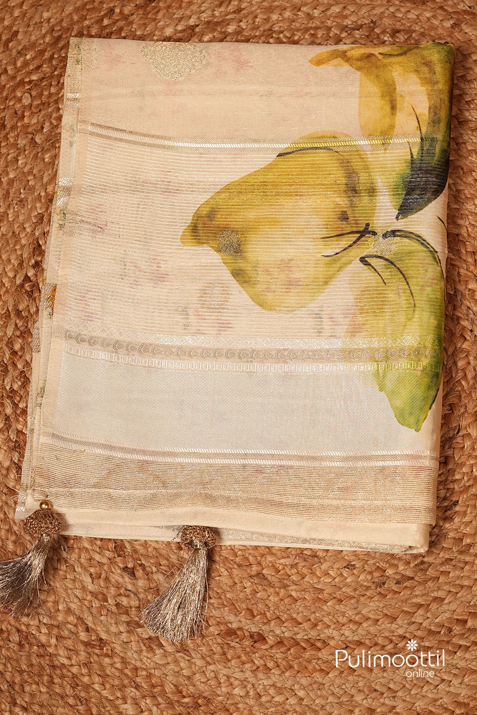 Offwhite Colour Organza Traditional Saree