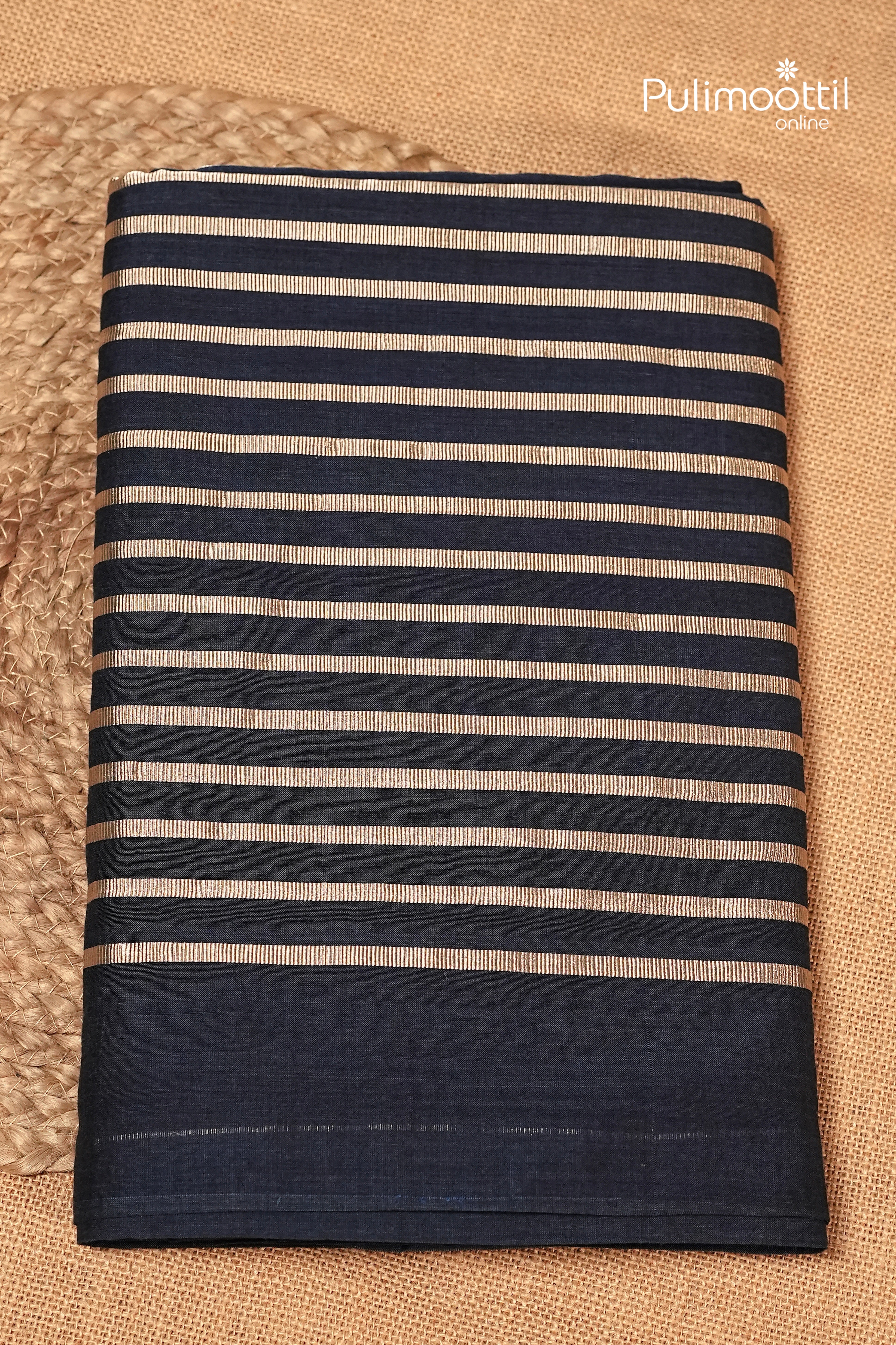 Midnight Colour Handloom Cotton Saree