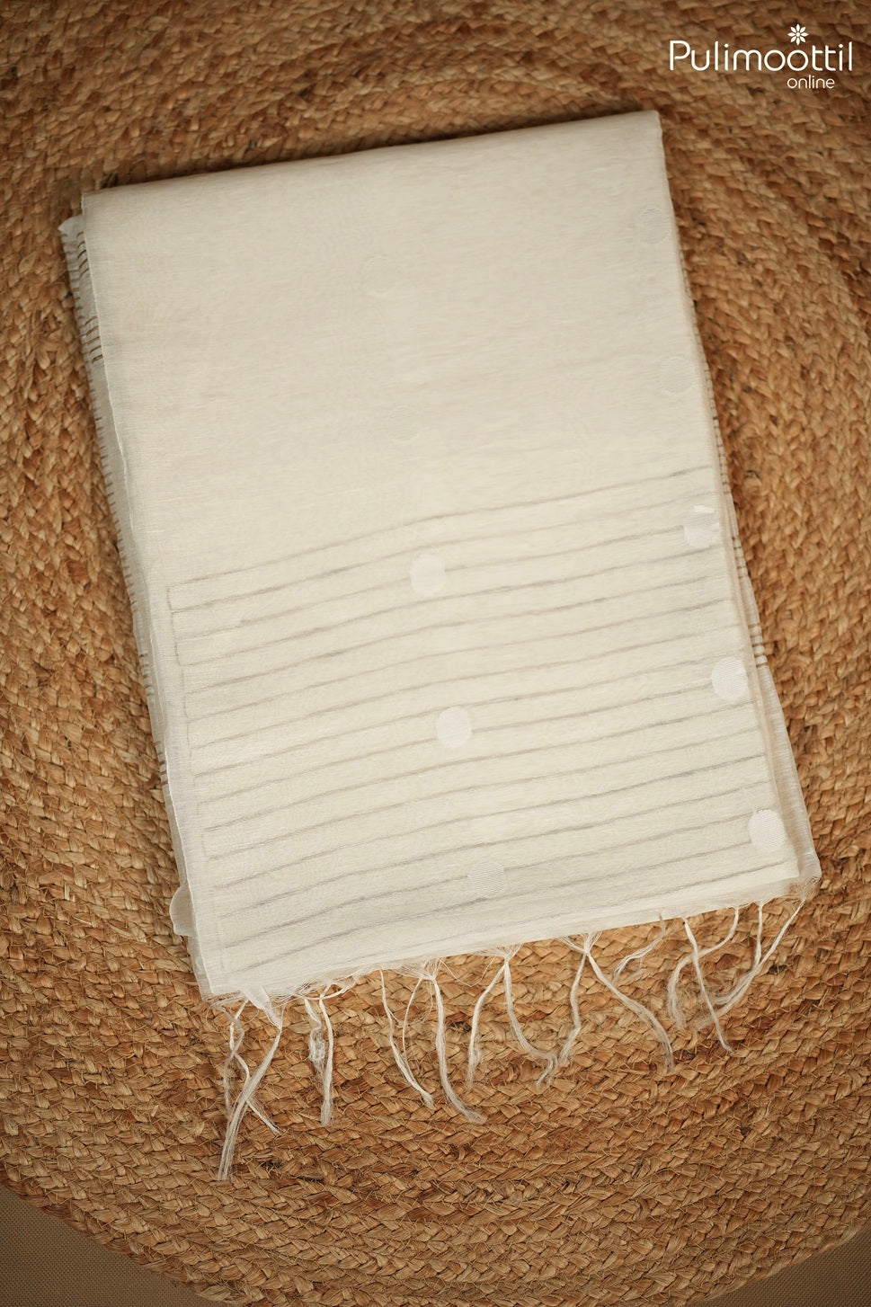 Off White Colour Lenin Saree