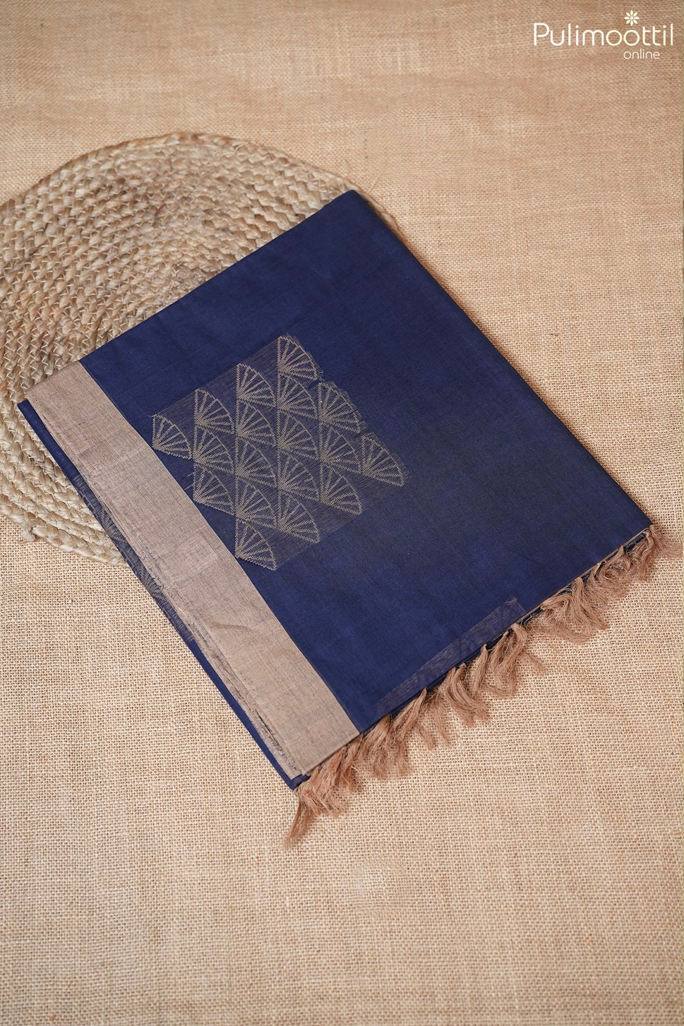 Blue Colour Handloom Cotton Saree