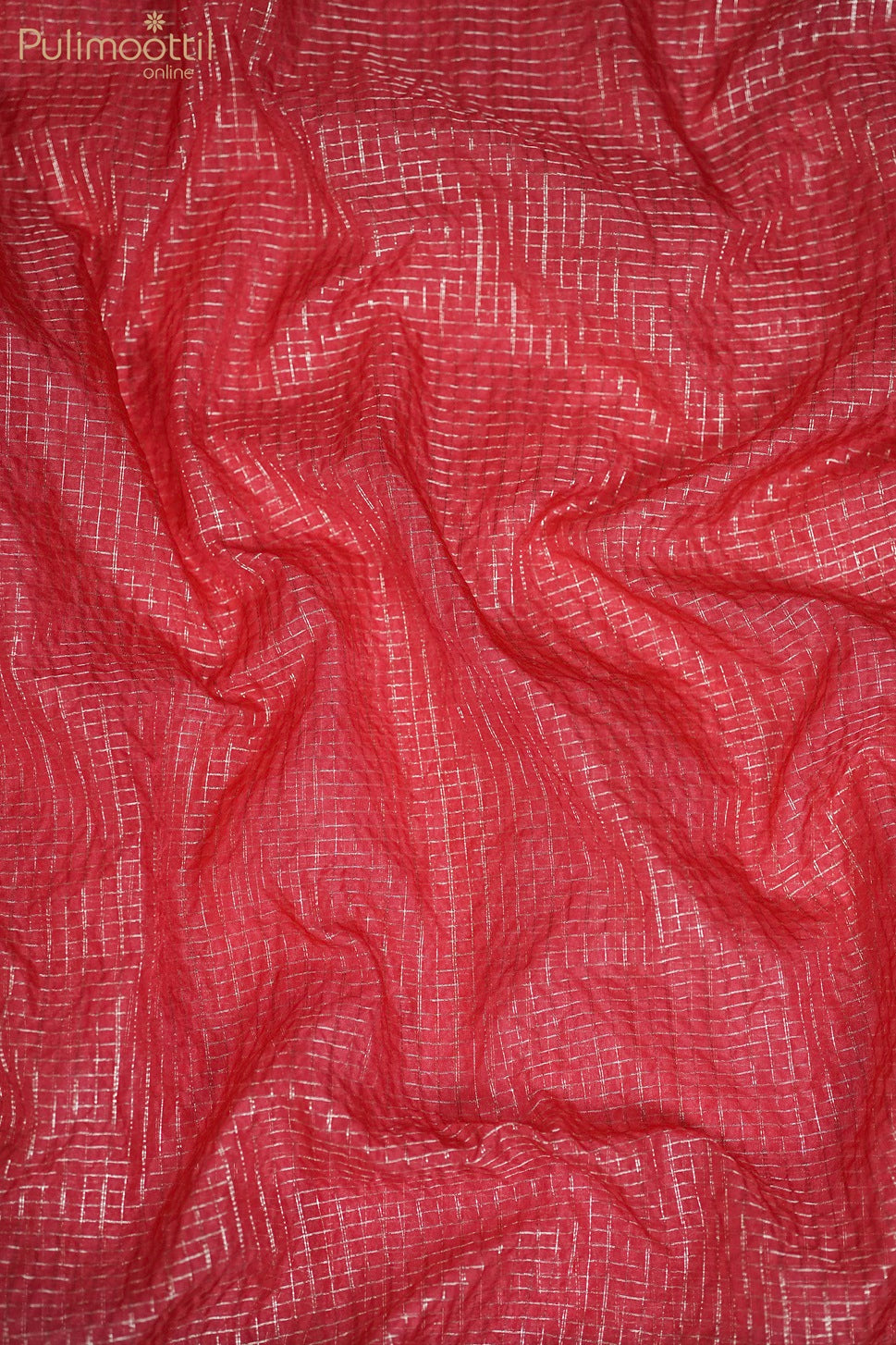Chilli Red Colour Organza Fabric