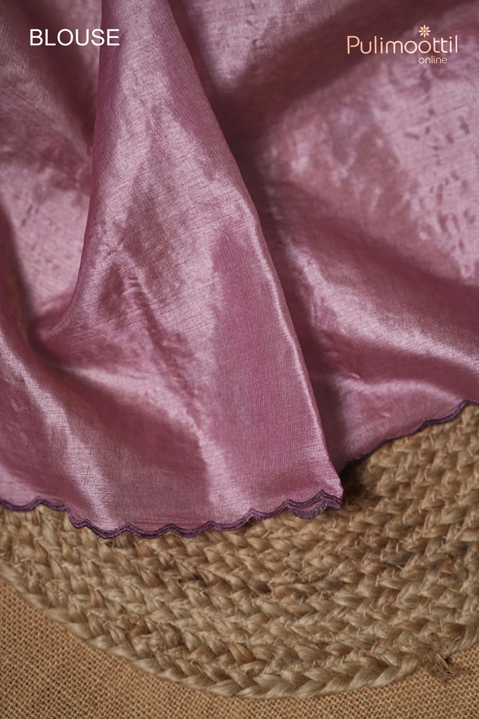 Dusty Pink Colour Tussar Silk Saree