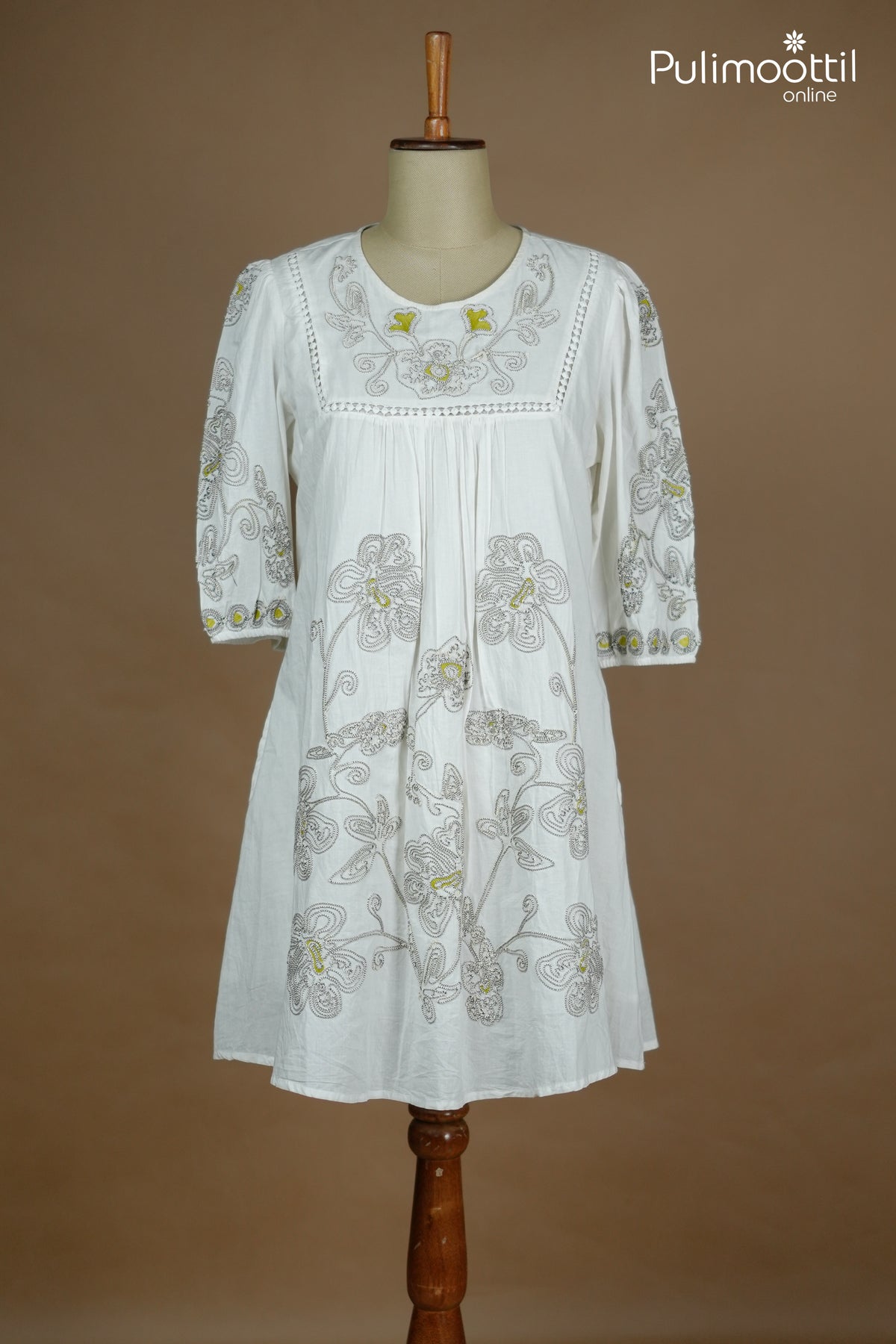 Offwhite Colour Cotton Half frock