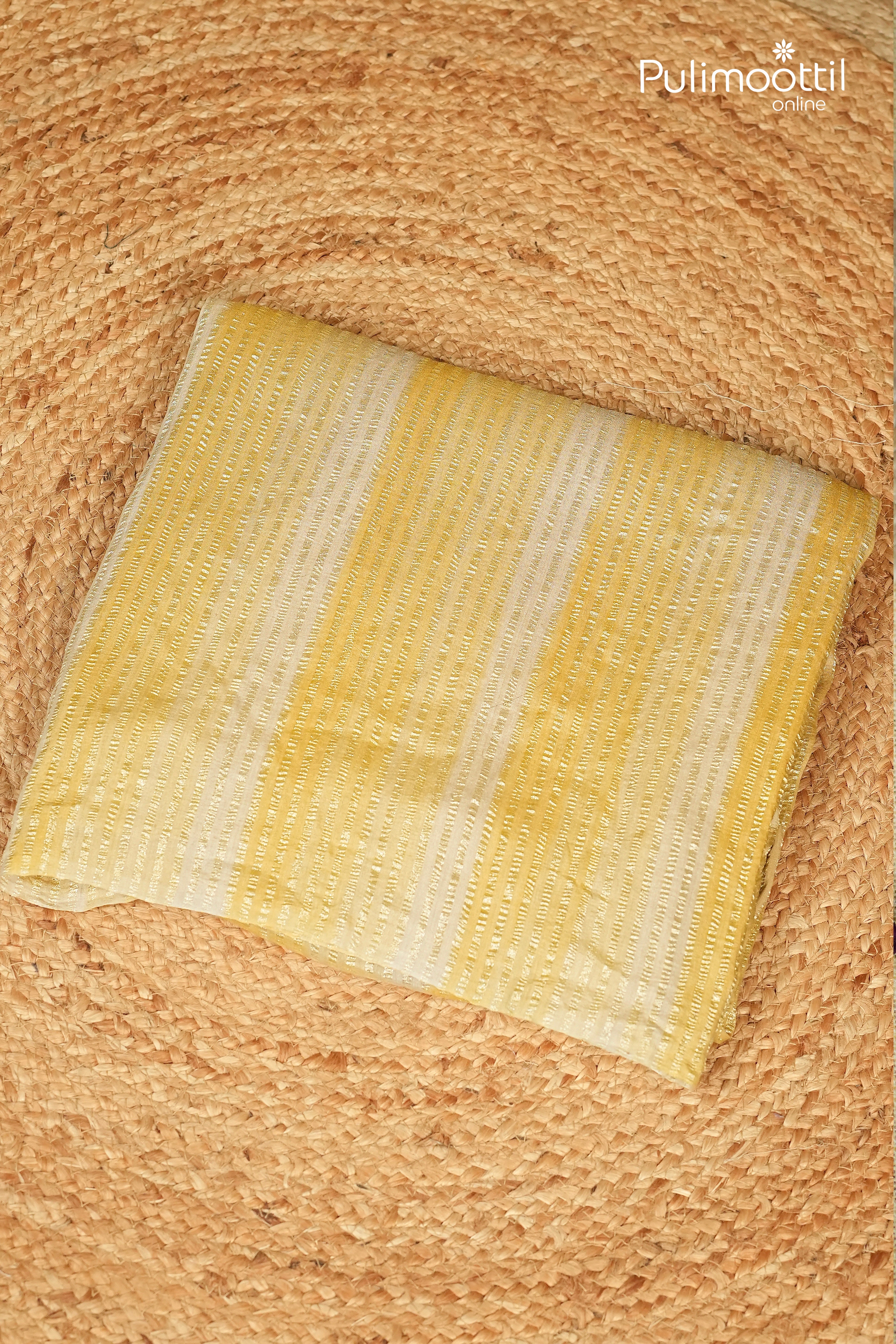 Multicolour Crushed Chanderi Saree
