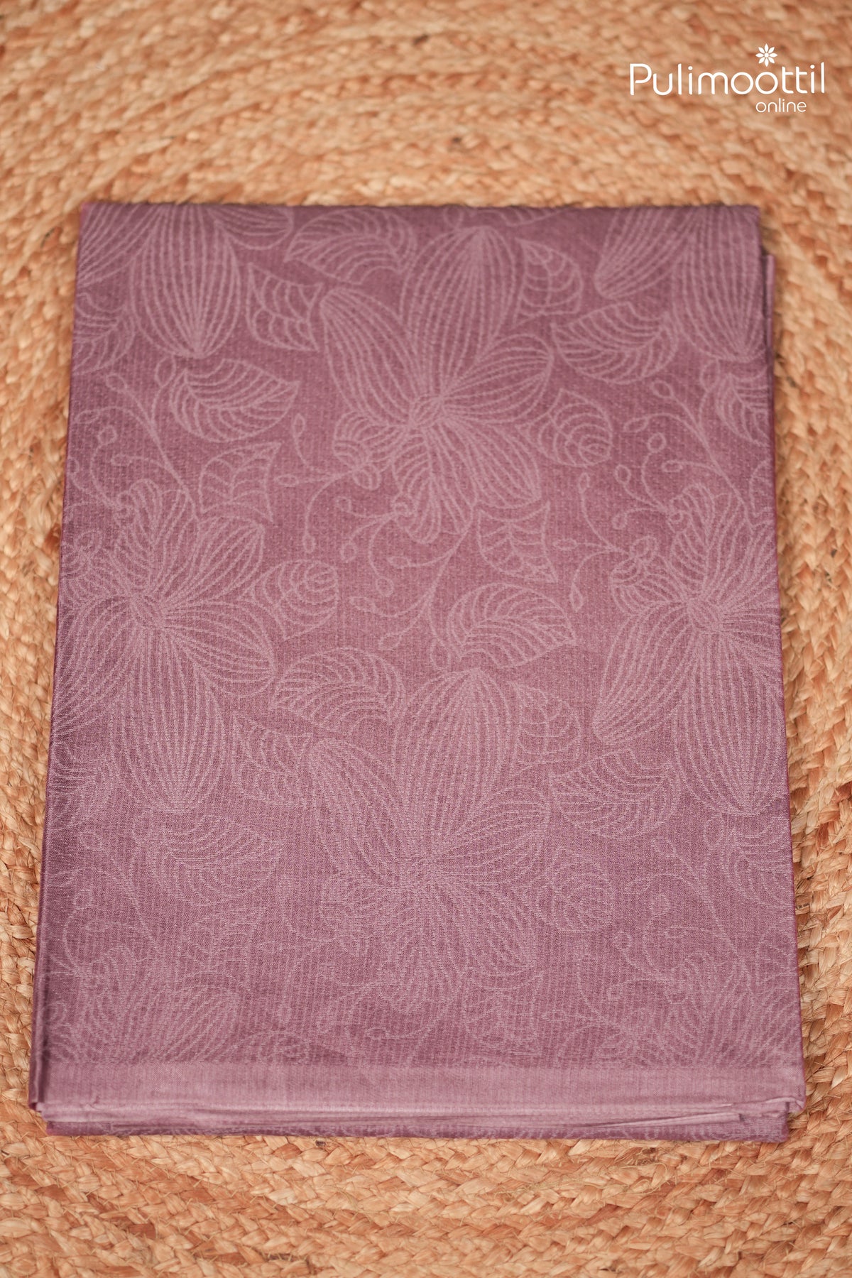 Onion Pink Colour Tussar Silk Saree