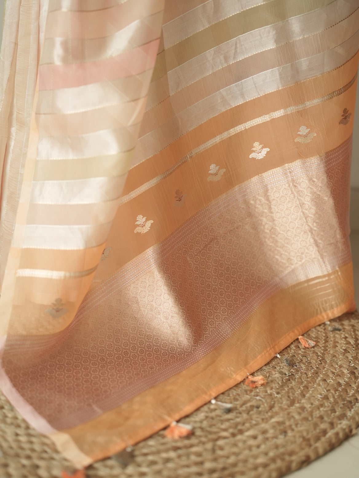 Pastel Shaded Organza Saree.