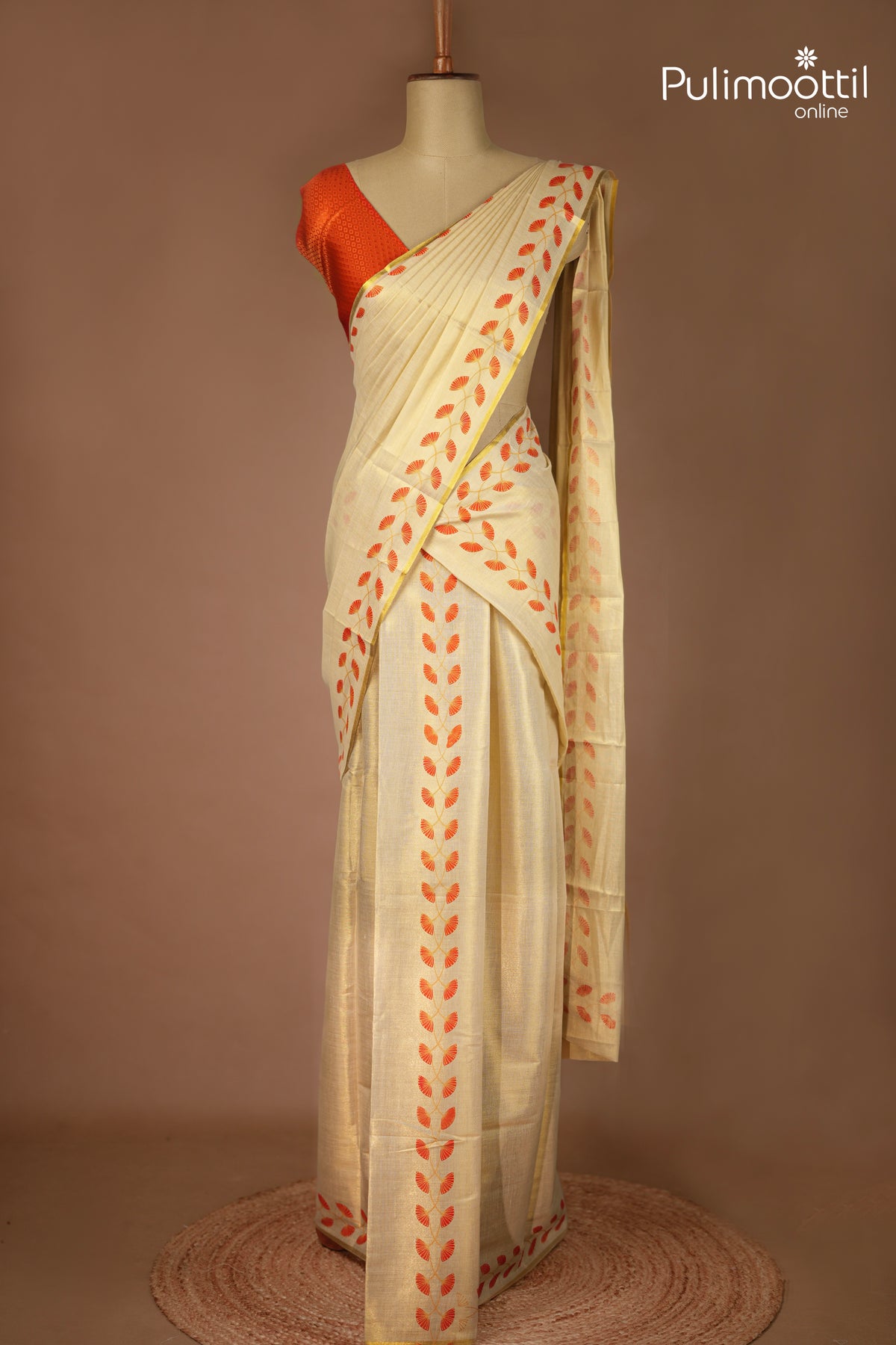 Kerala Traditional Golden Tissue Set Dhoti