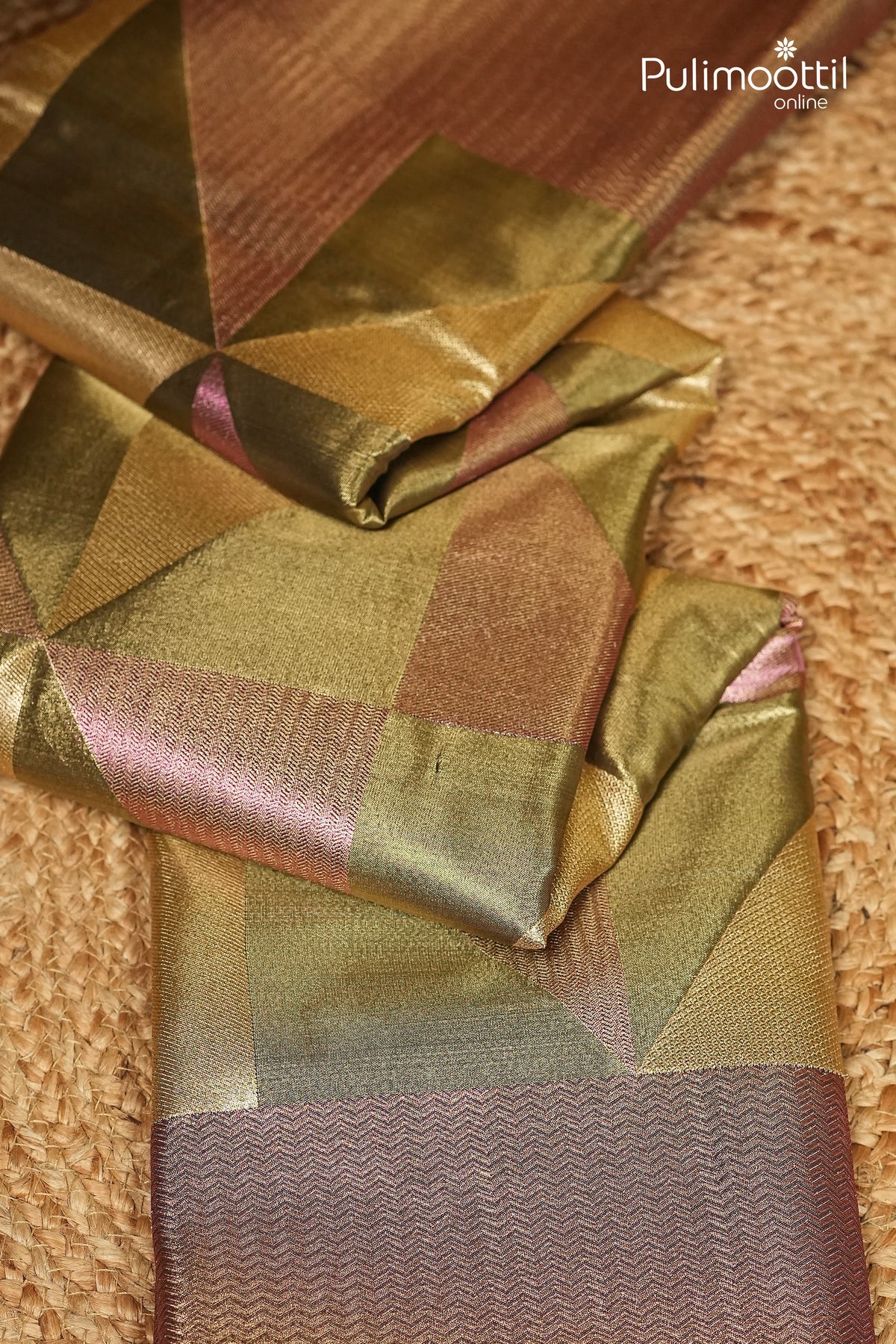 Multicolour Semi Kanchipuram Saree