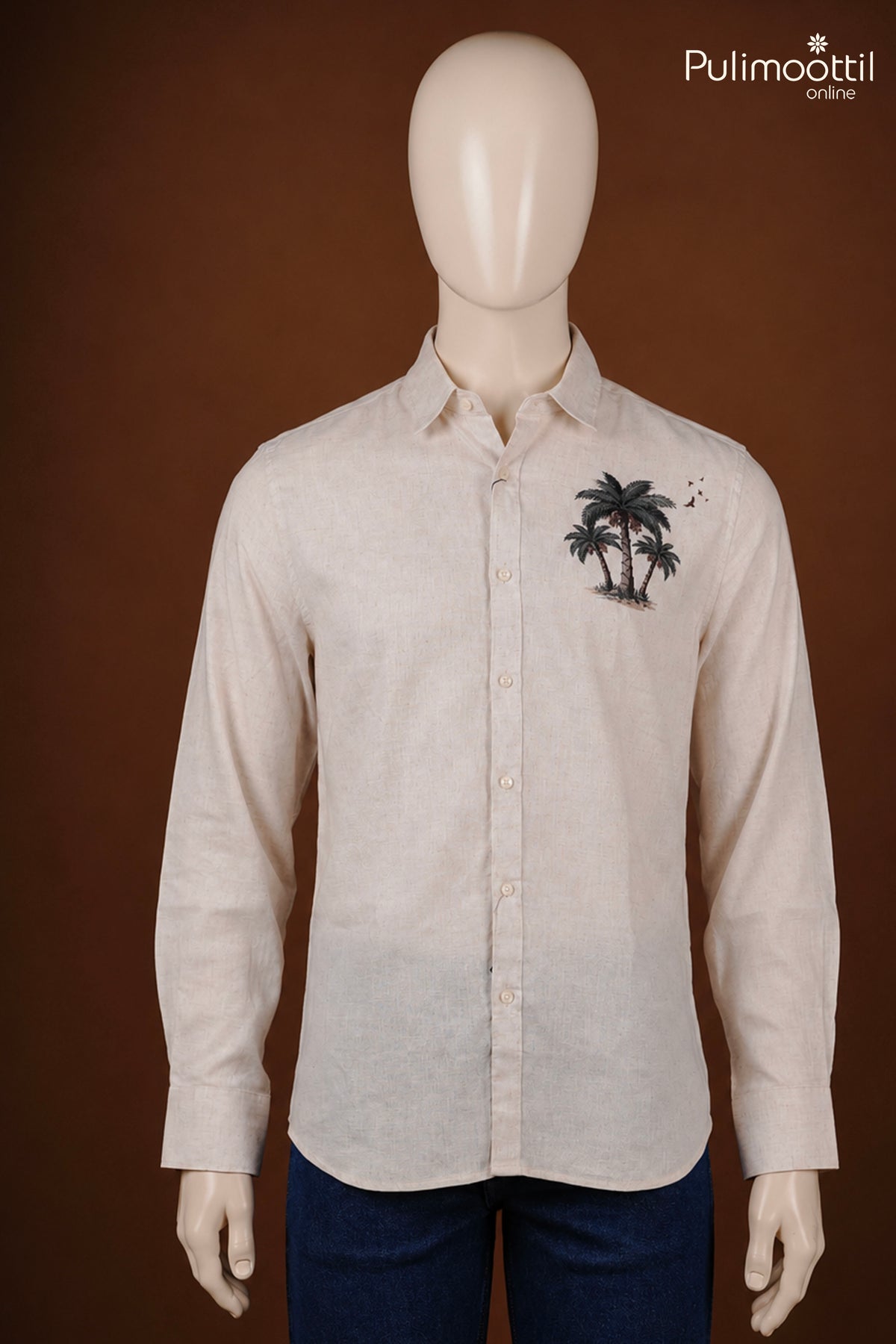 Ivory Color Full Sleeve Mens Shirt