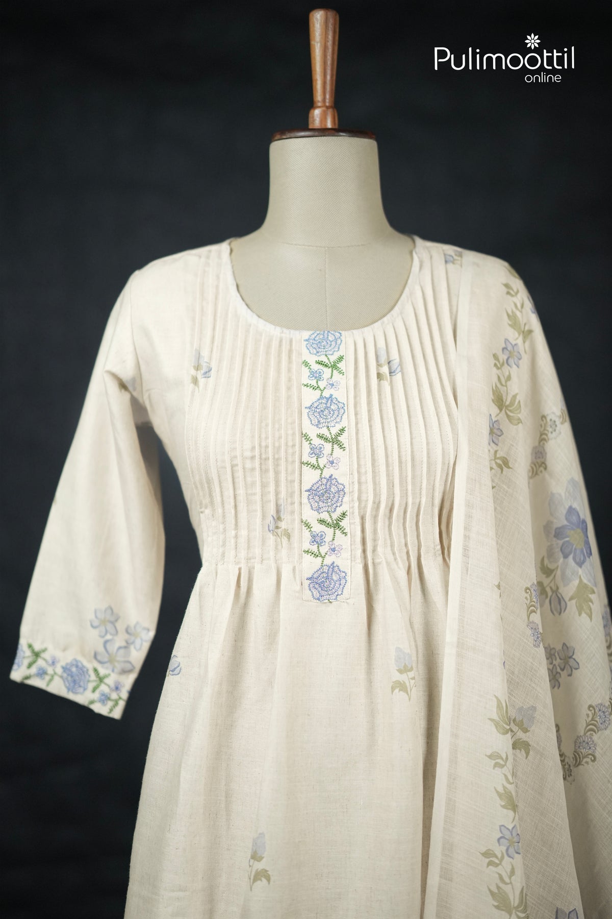 Offwhite Colour Kurti Set