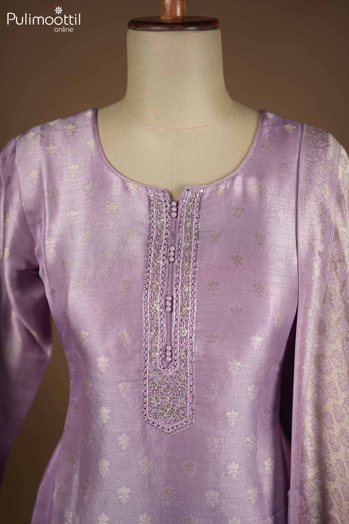 Lavender Color Slitted Salwar Set