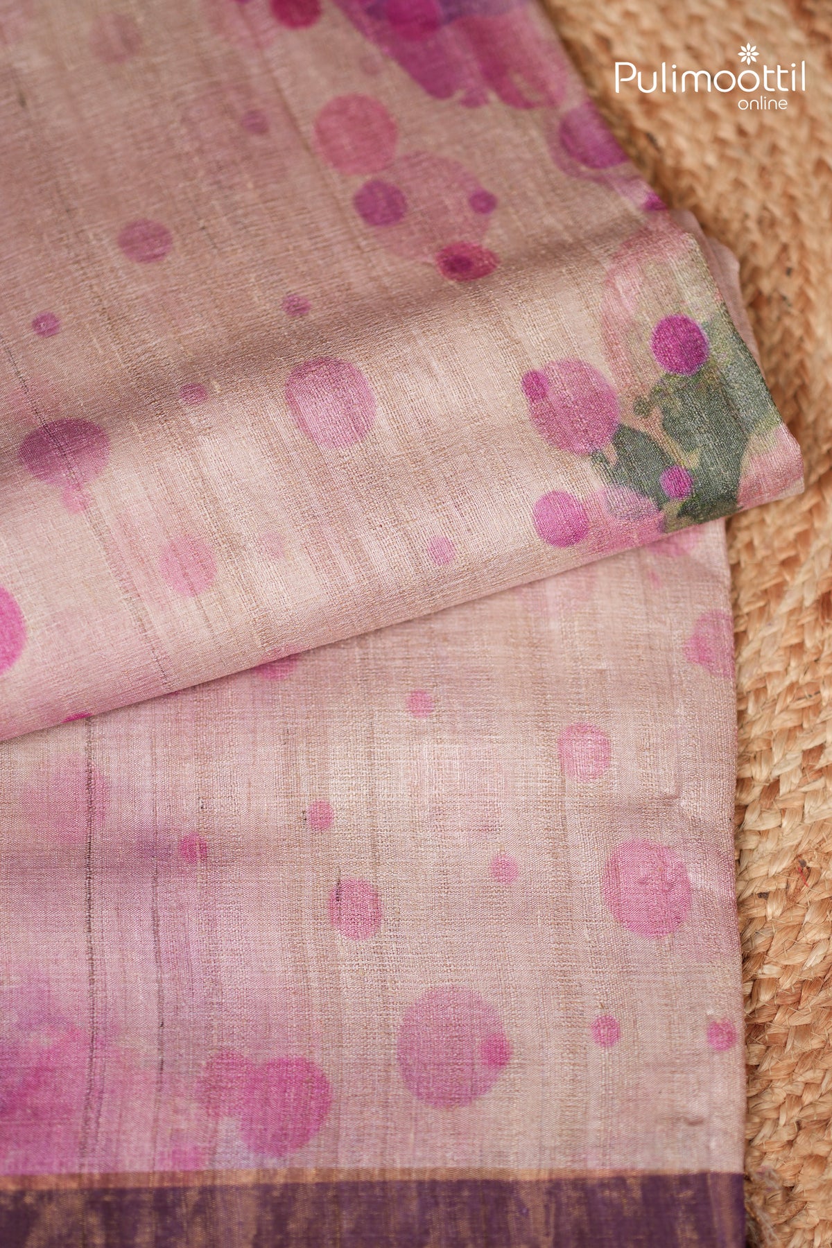 Multicolour Tussar & Jute Silk Saree