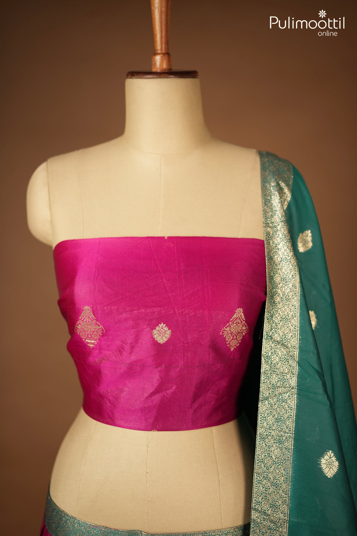 Rani Pink Color Ready-to-Stitch Dhavani Set