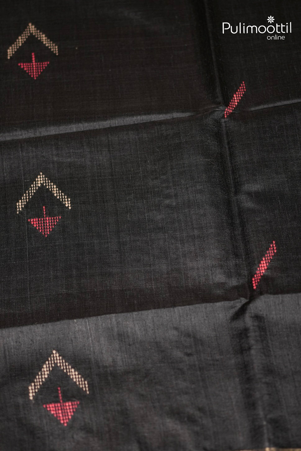 Black Colour Jute Silk Saree