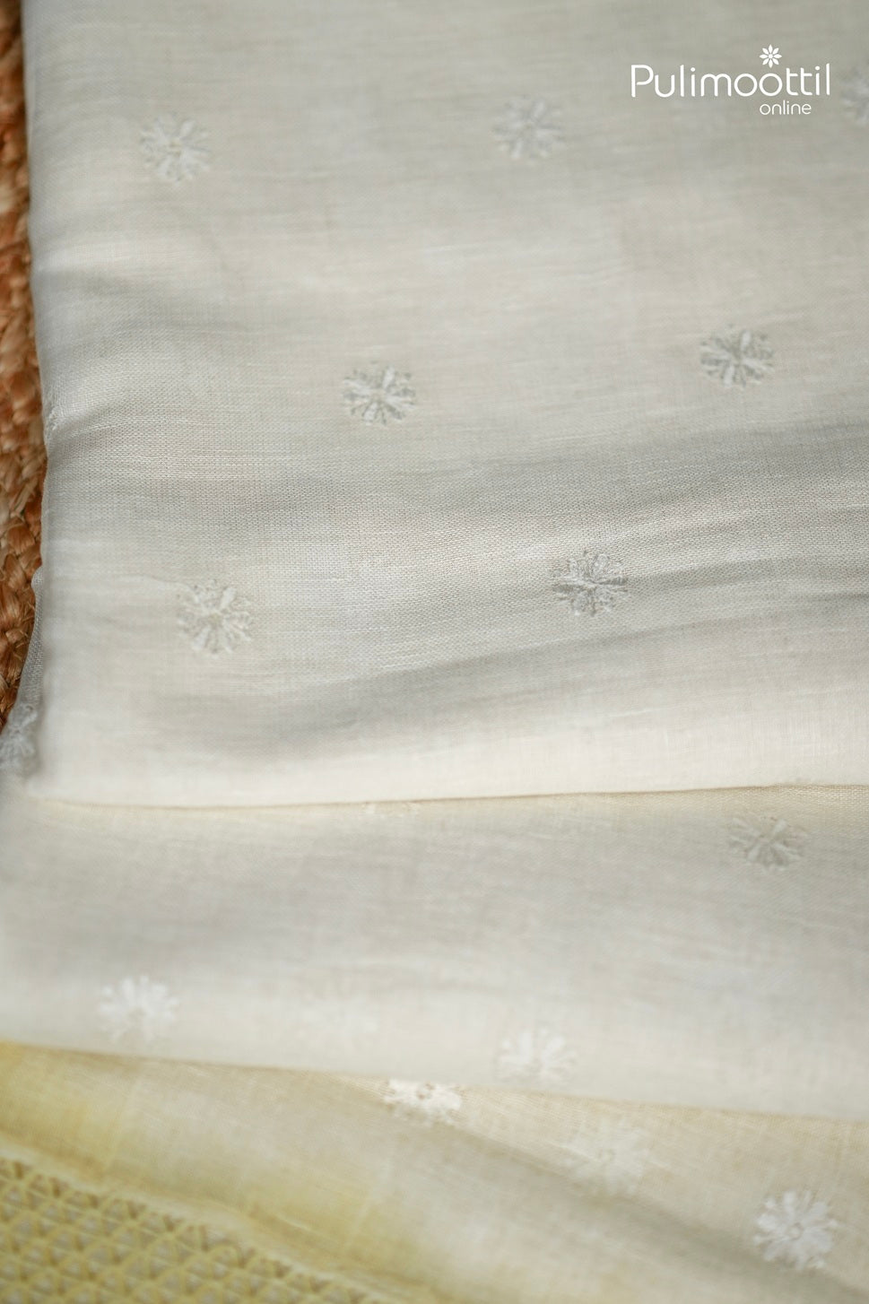 Offwhite Colour Linen Saree
