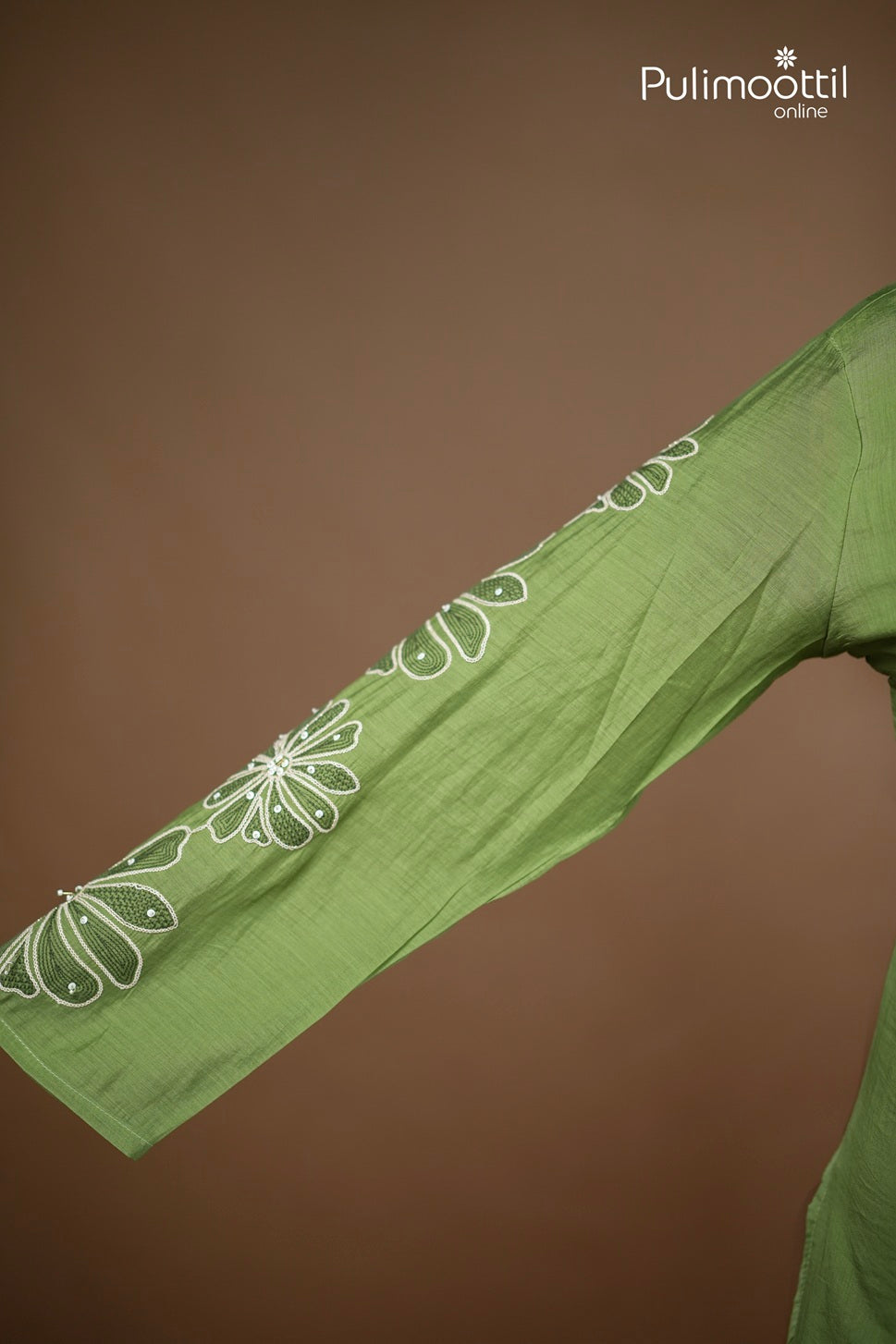 Pistachio Green Colour Chanderi Churidar Set