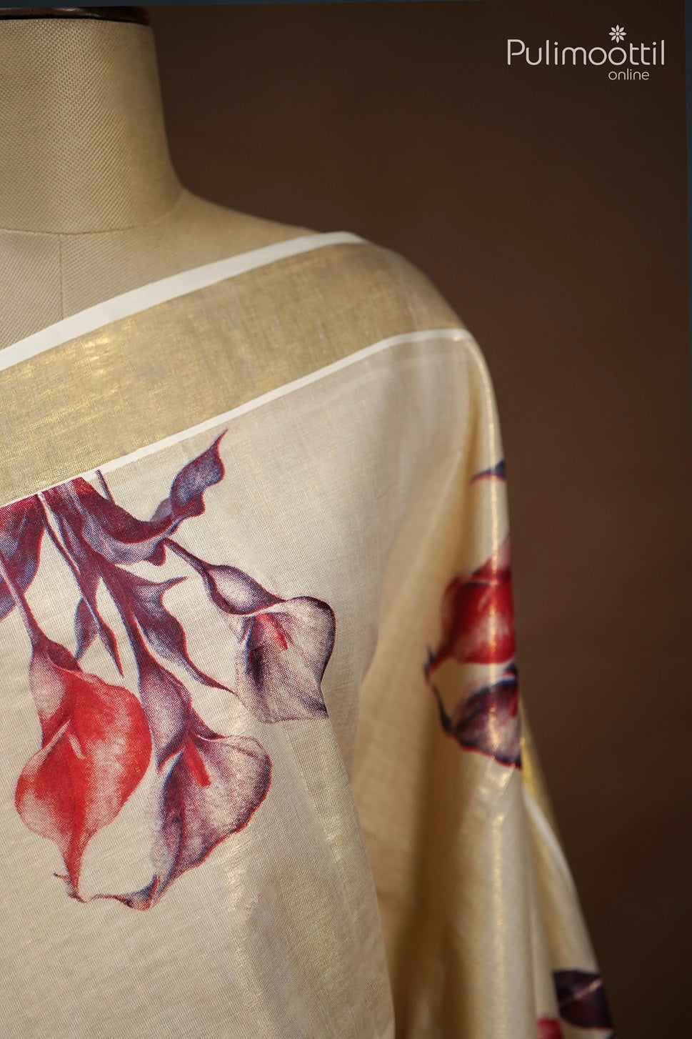 Kerala Golden Tissue Set Saree.