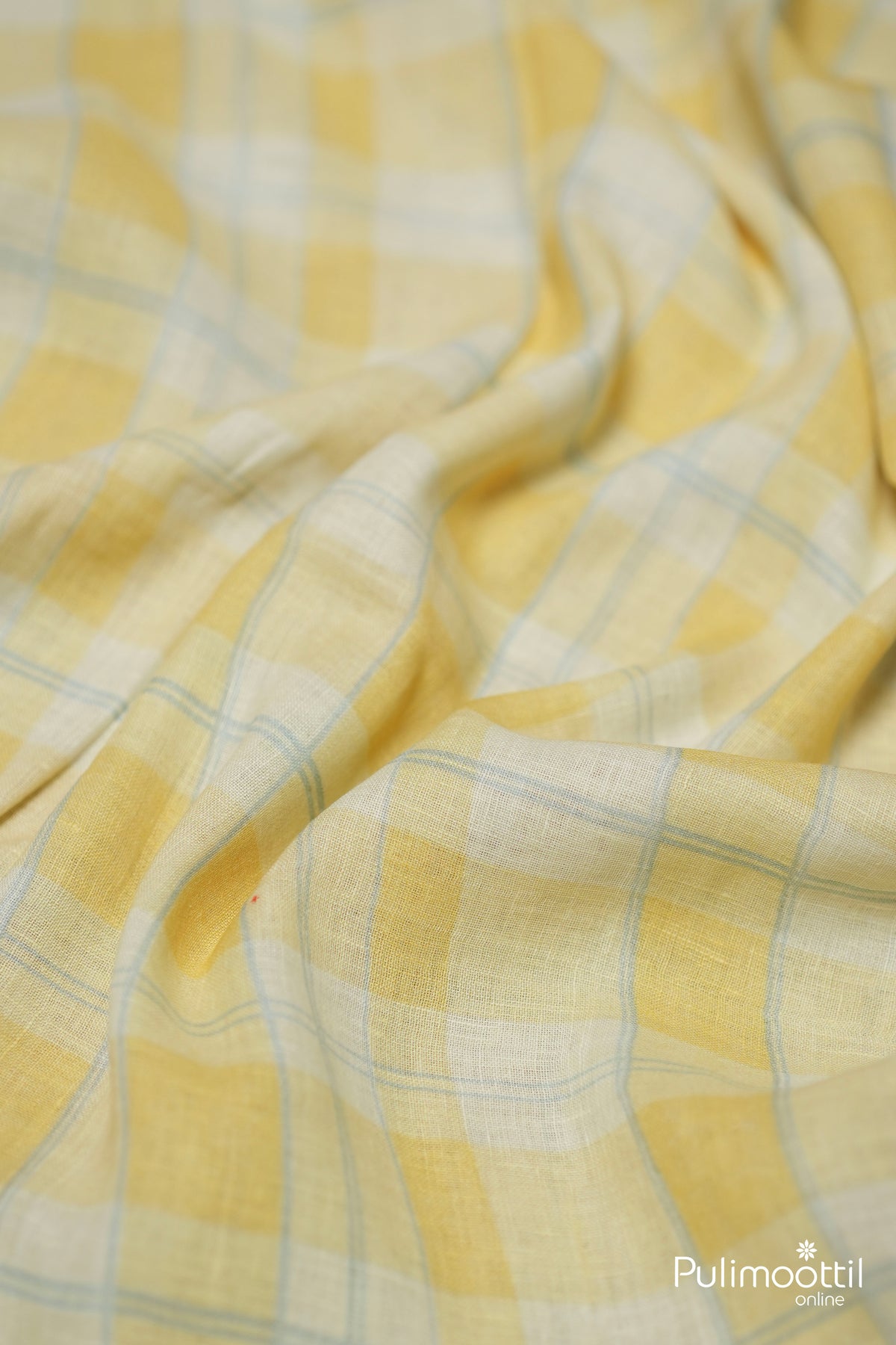 Yellow Color Linen Fabric