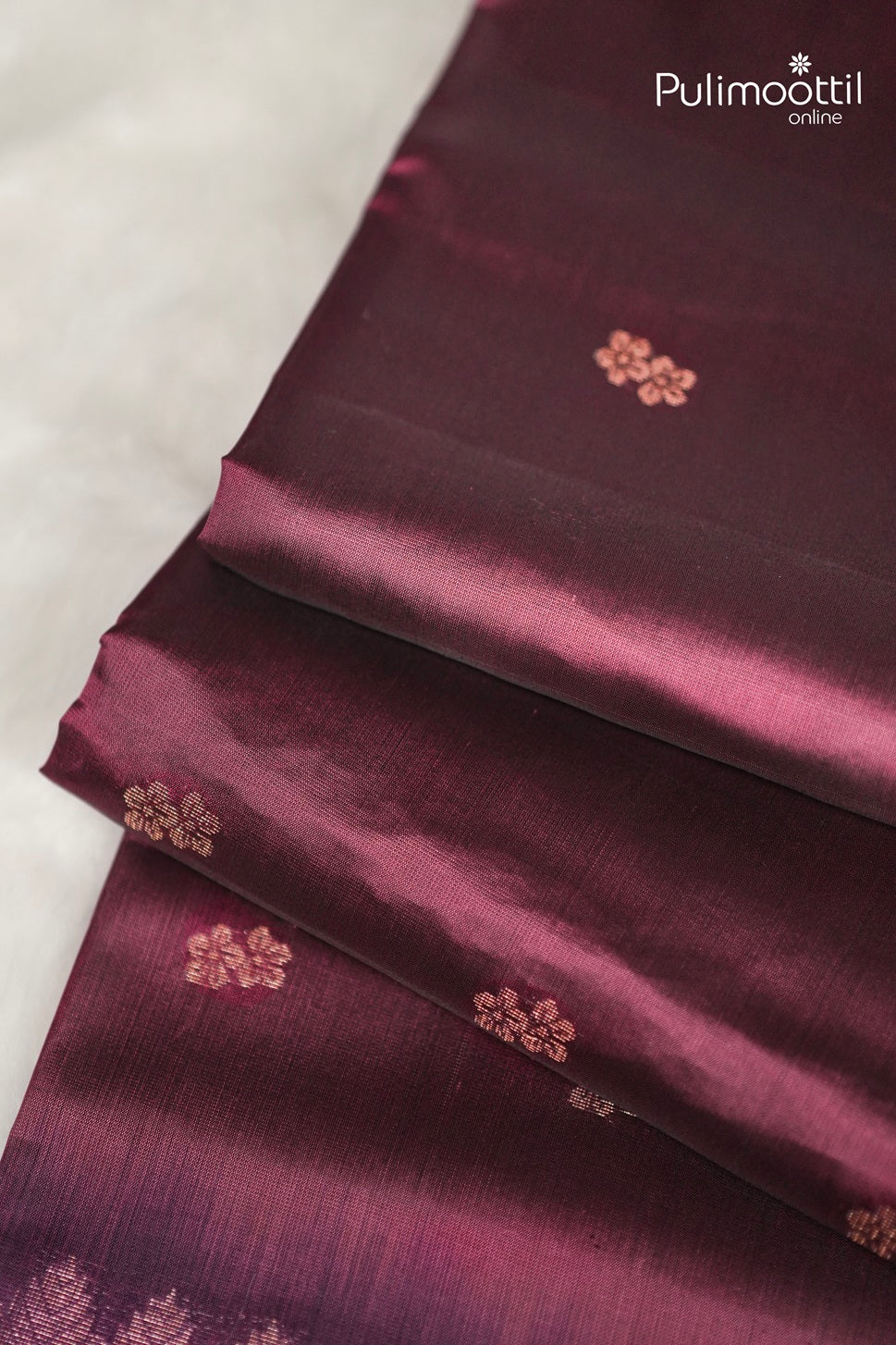 Burgundy Colour Kanchipuram Soft Silk Saree