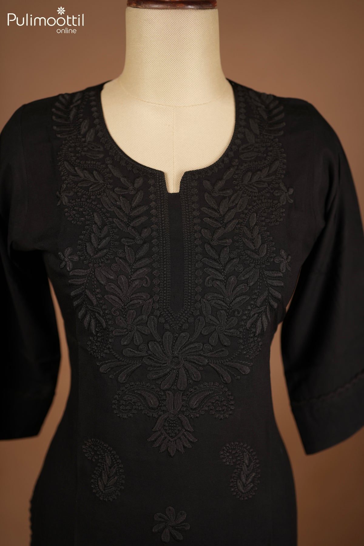 Black Slitted Top