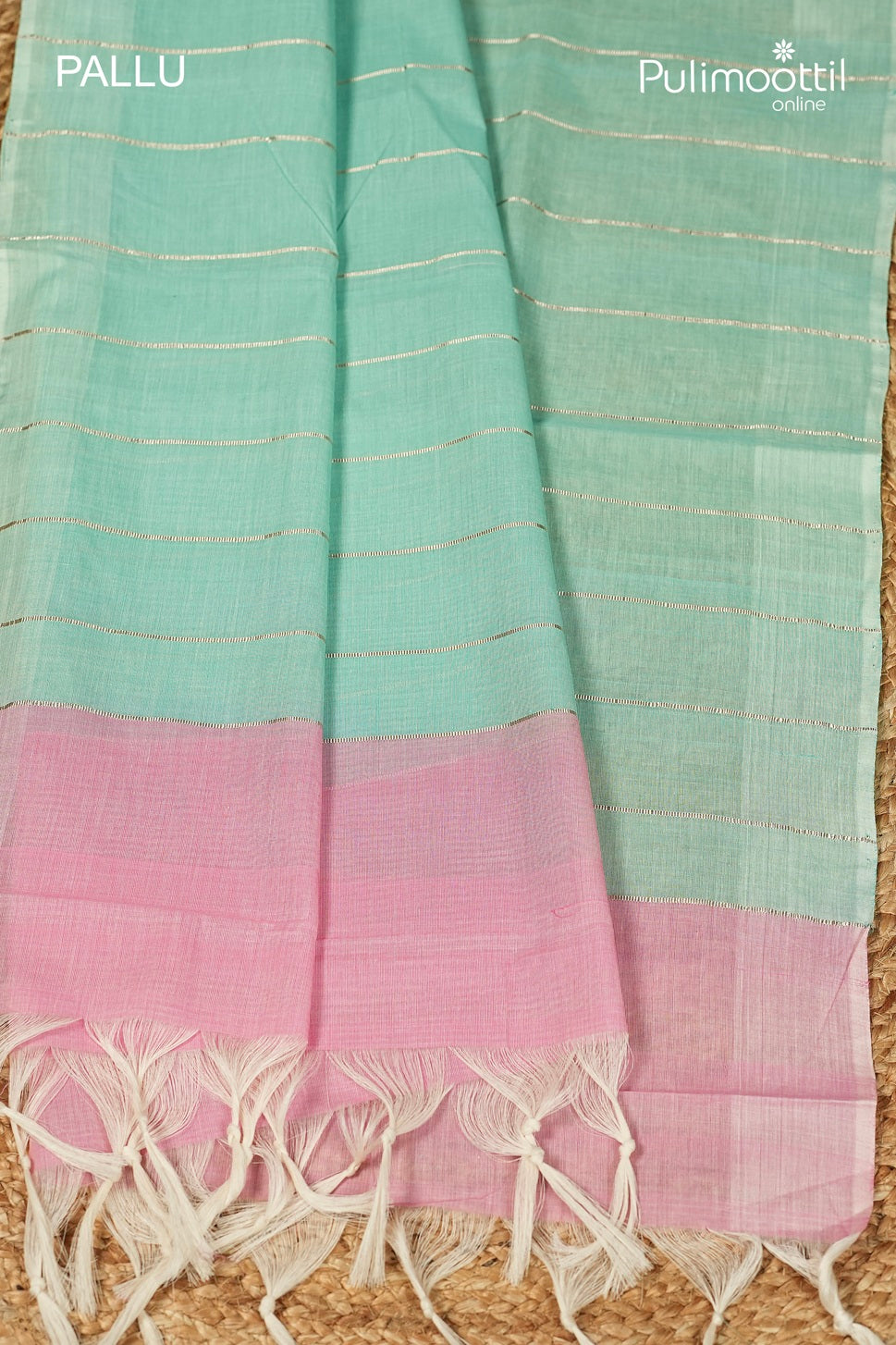 Light Pink Colour Handloom Cotton Saree
