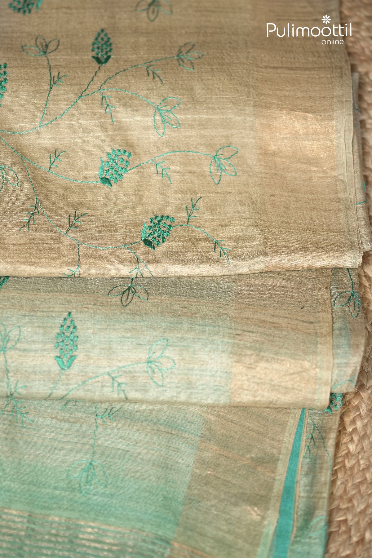 Chikoo Colour Jute Silk Saree
