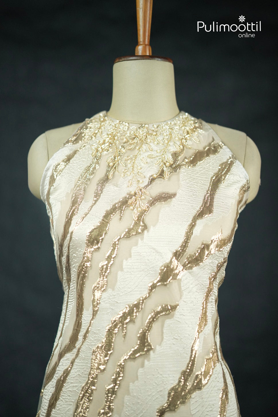 Ivory Color Turkish Organza A-Line Kurti