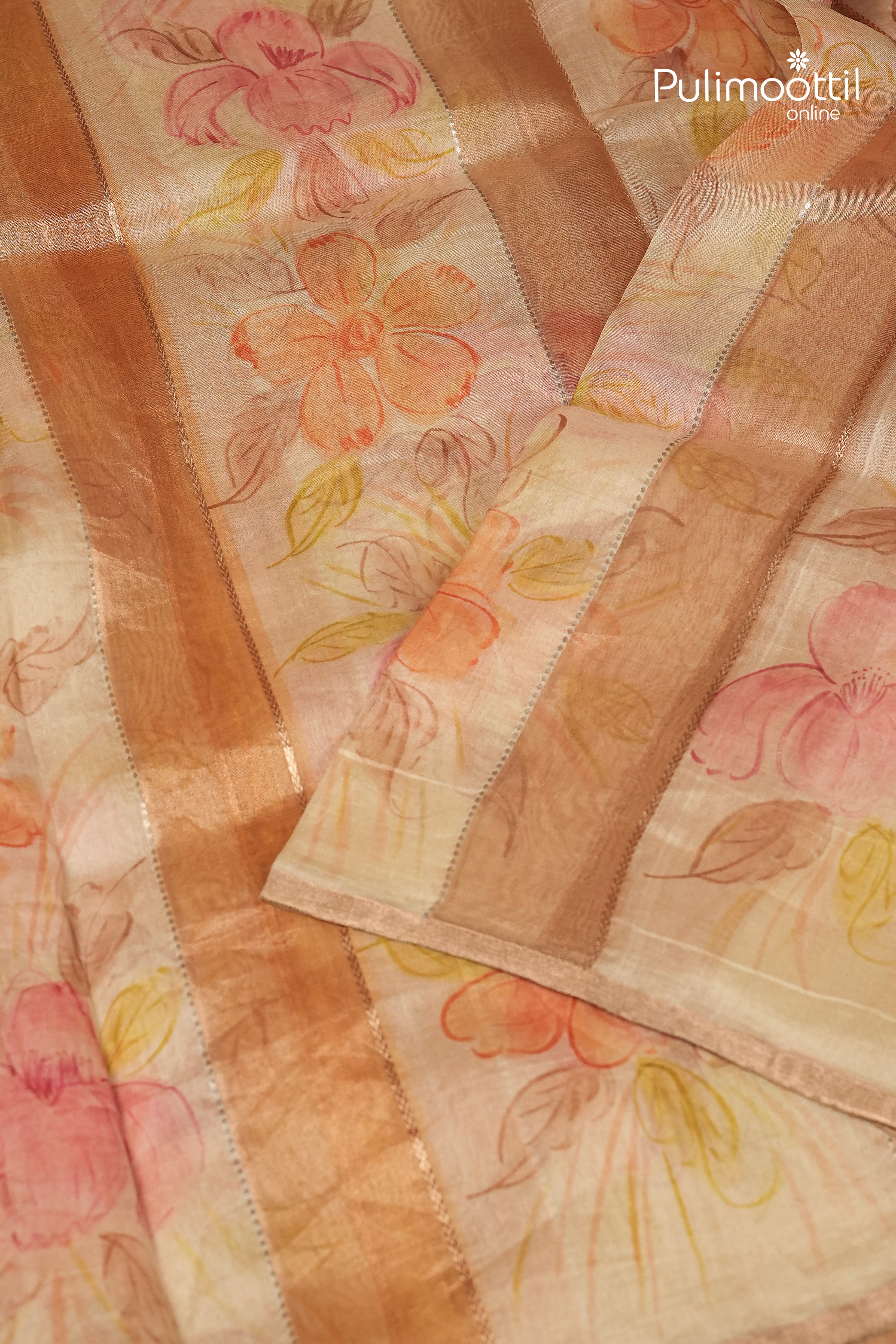 Multicolour Pure Organza Fancy Saree