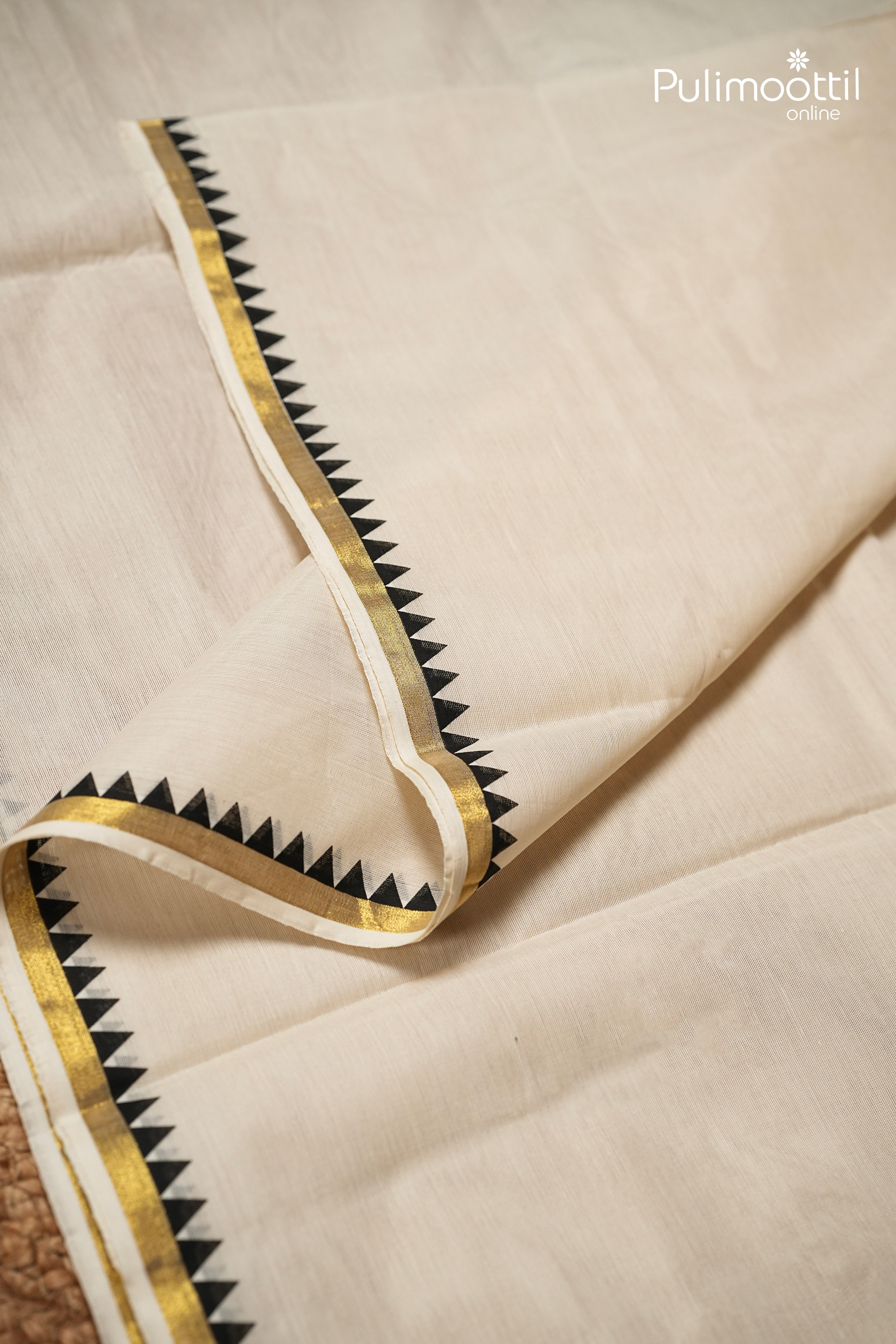 OffWhite Colour Kerala Traditional Cotton Set Saree