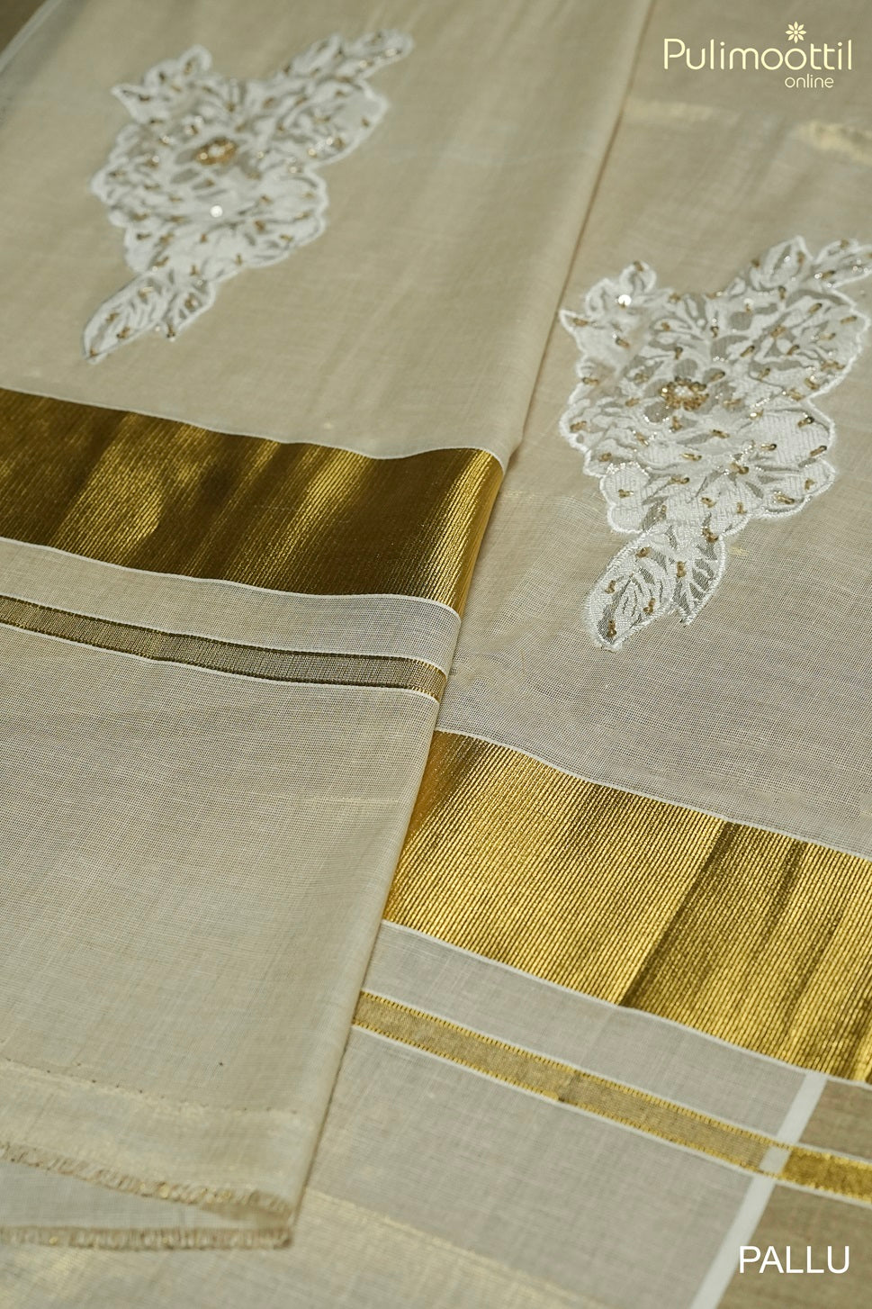 Kerala Traditional Golden Tissue Saree