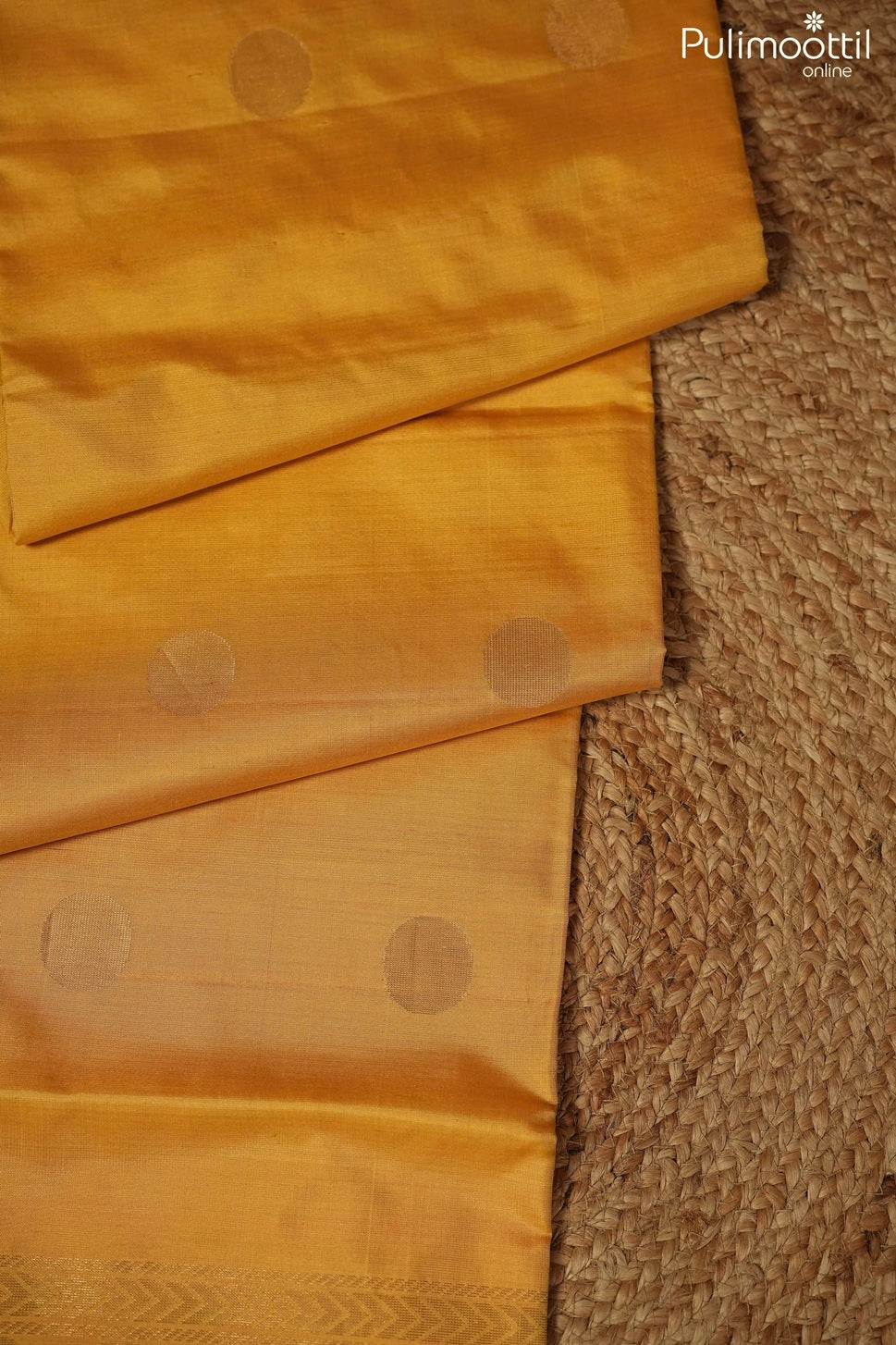 Golden Yellow Kanchipuram Silk Saree