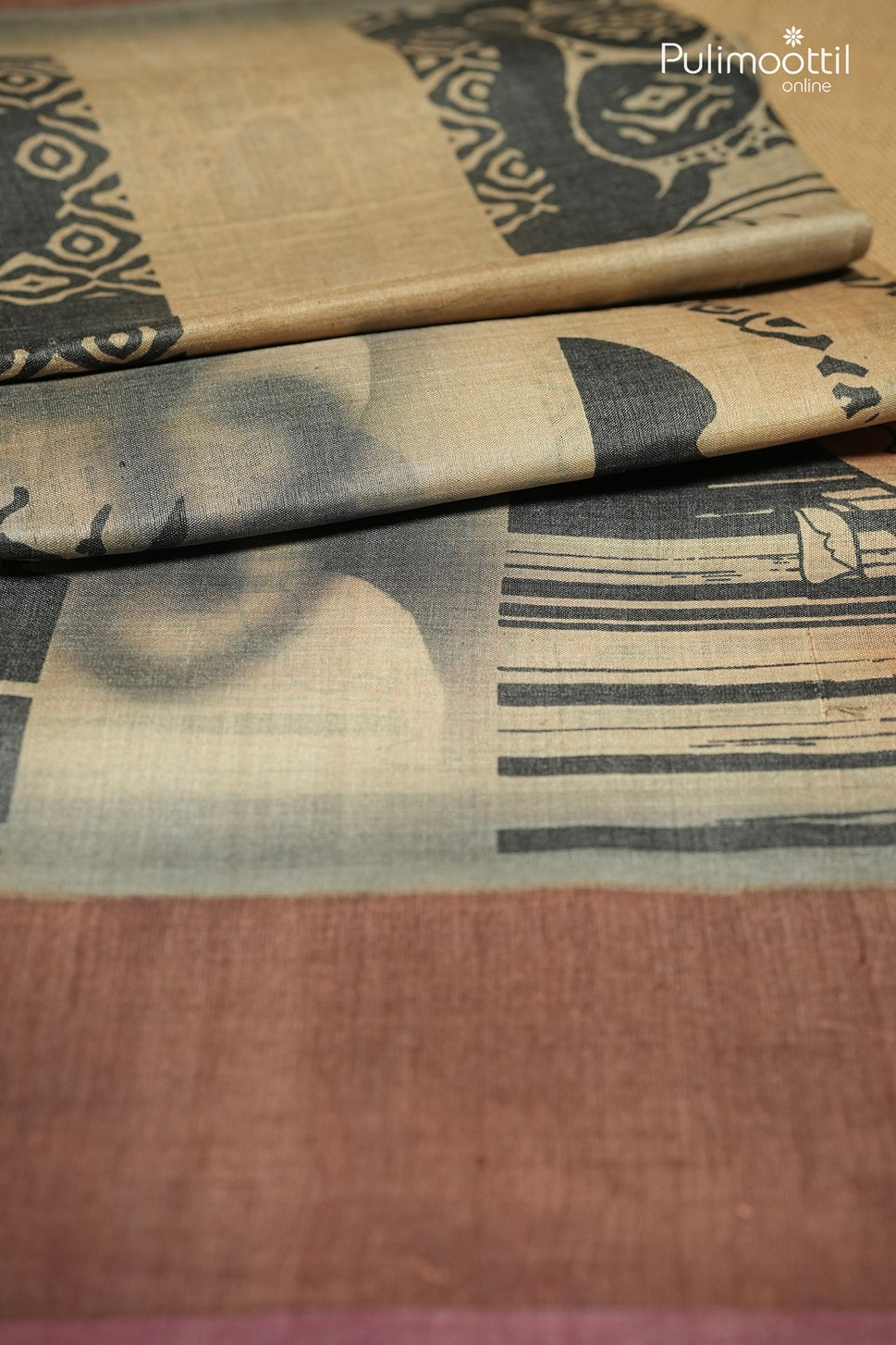 Multicolour Tussar Silk Saree