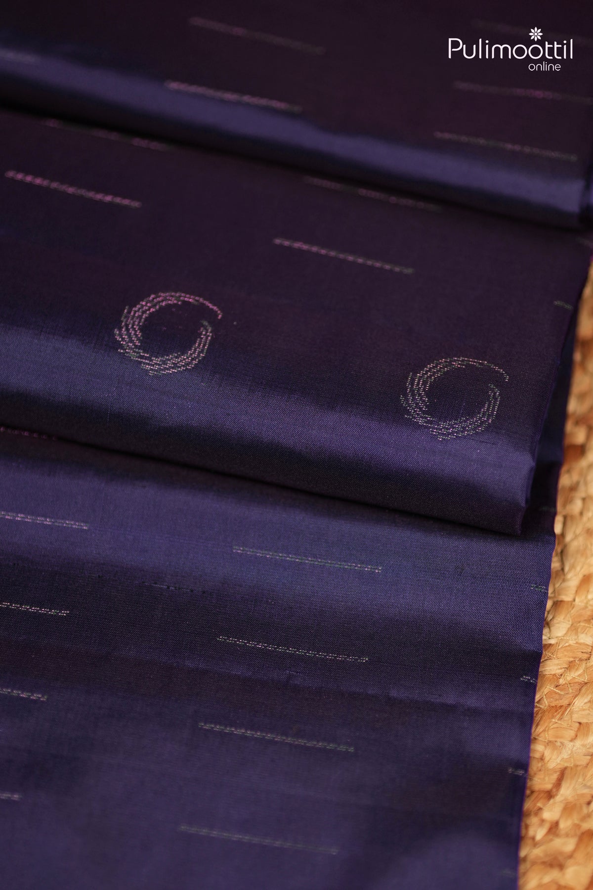 Dark Violet Color Kanchipuram Soft Silk Saree
