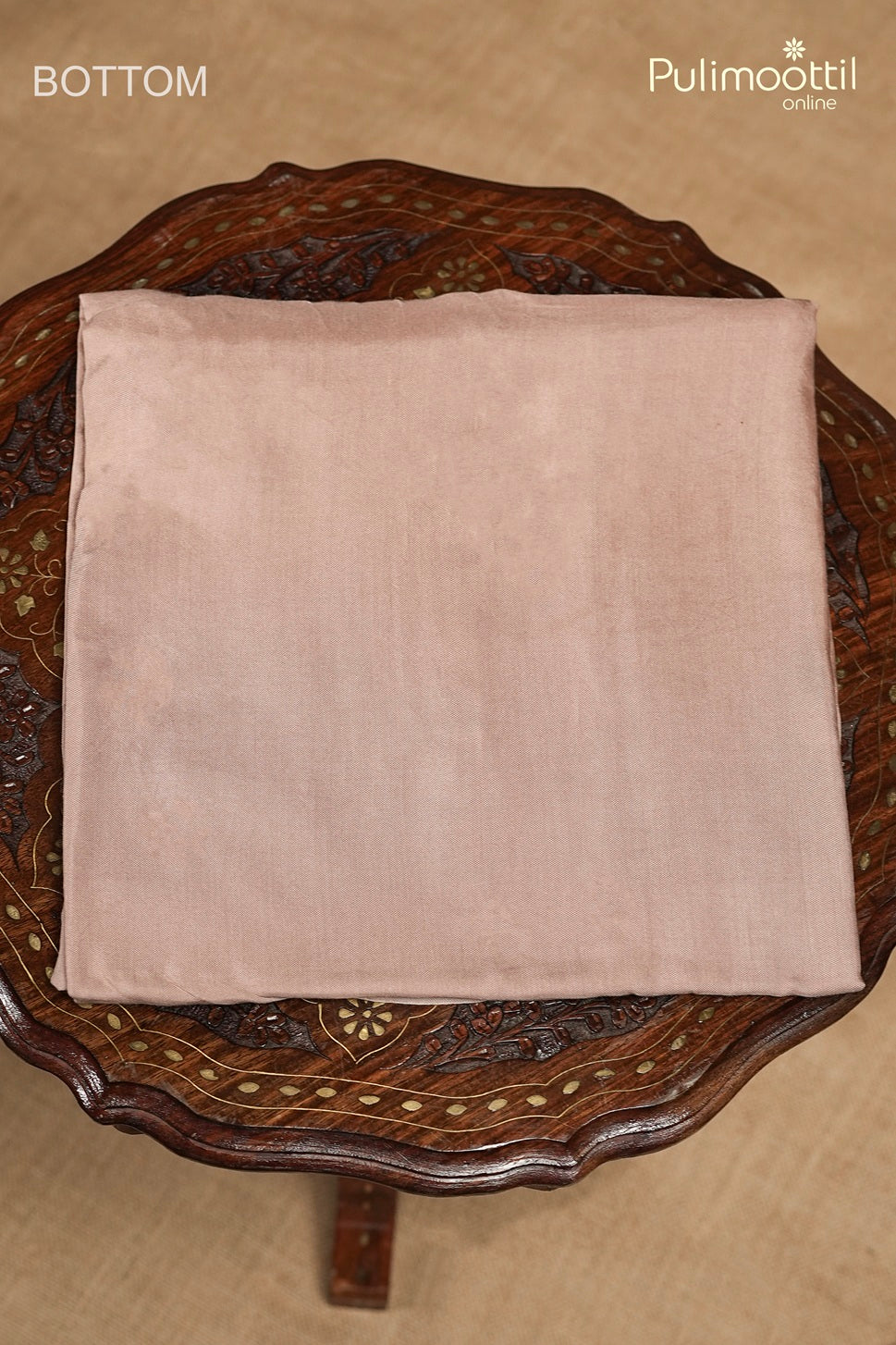 Light Peach Chinon Unstitched Salwar Set