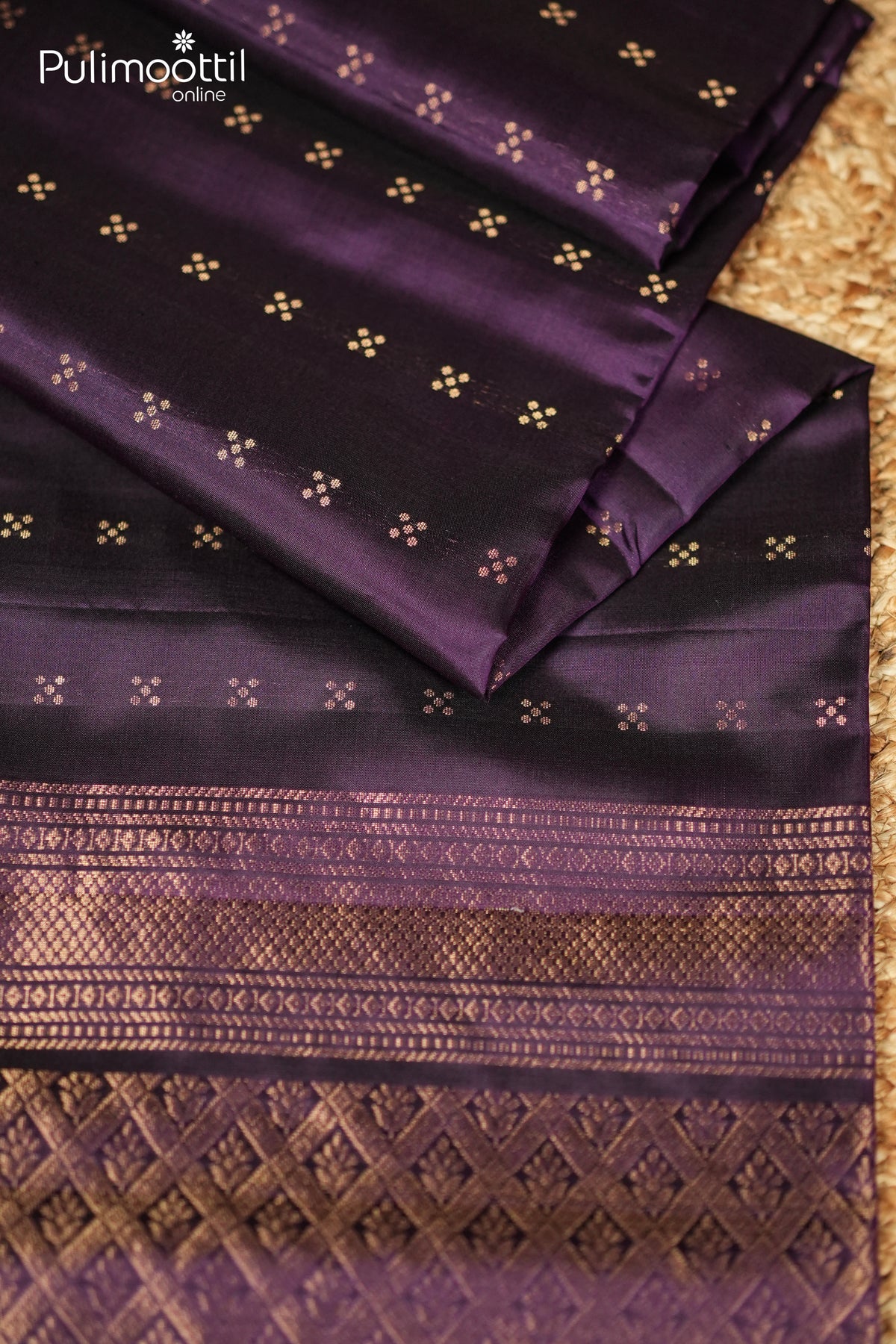 Violet Colour Kanchipuram Soft Silk Saree