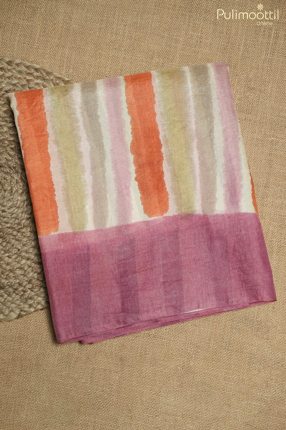 Multicolour Tussar Silk Saree