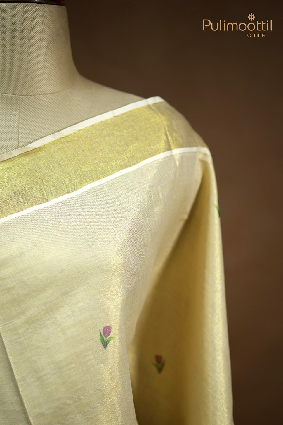 Golden Tissue Kerala Set Saree.