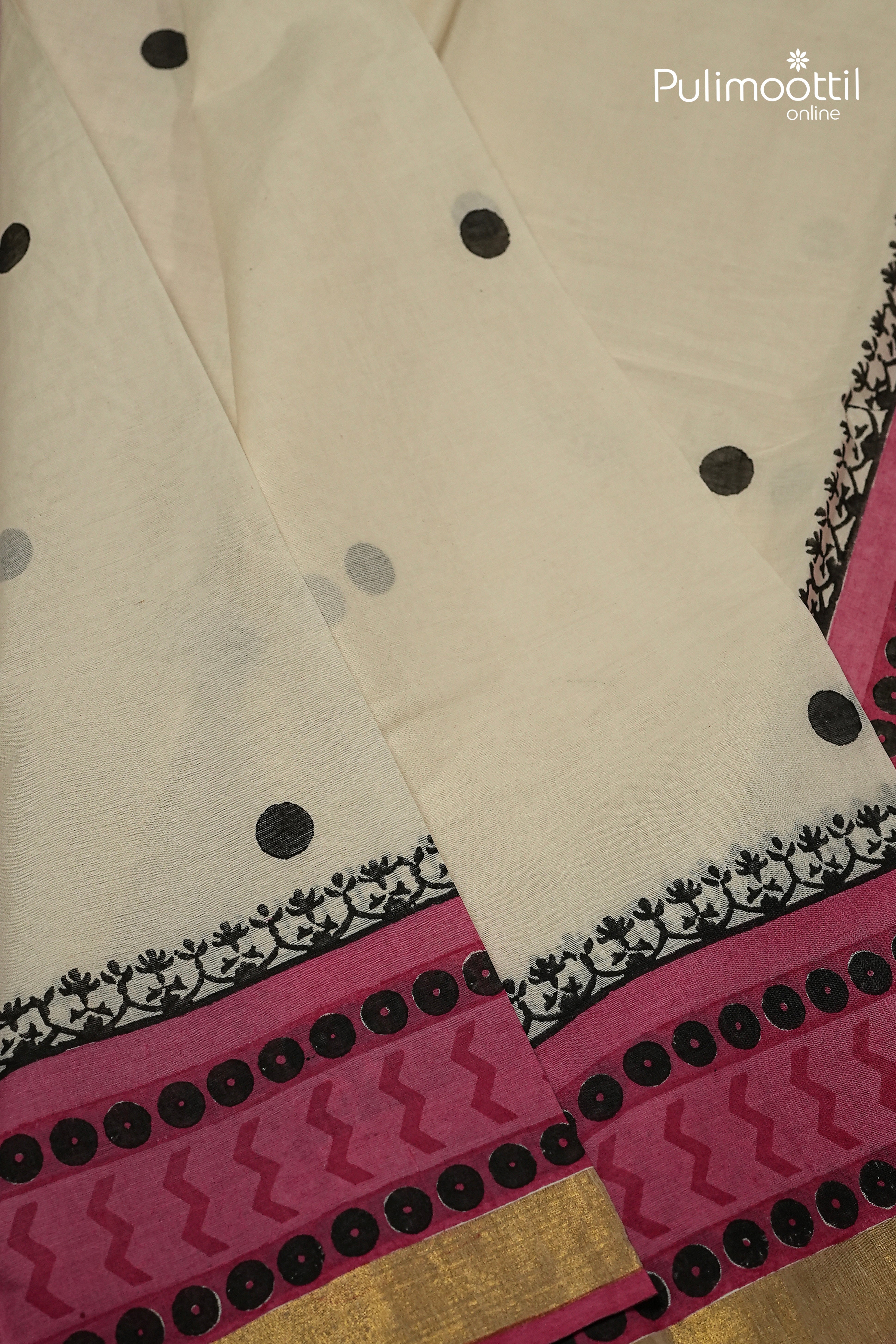 Offwhite Colour Kerala Traditional Cotton Set Saree