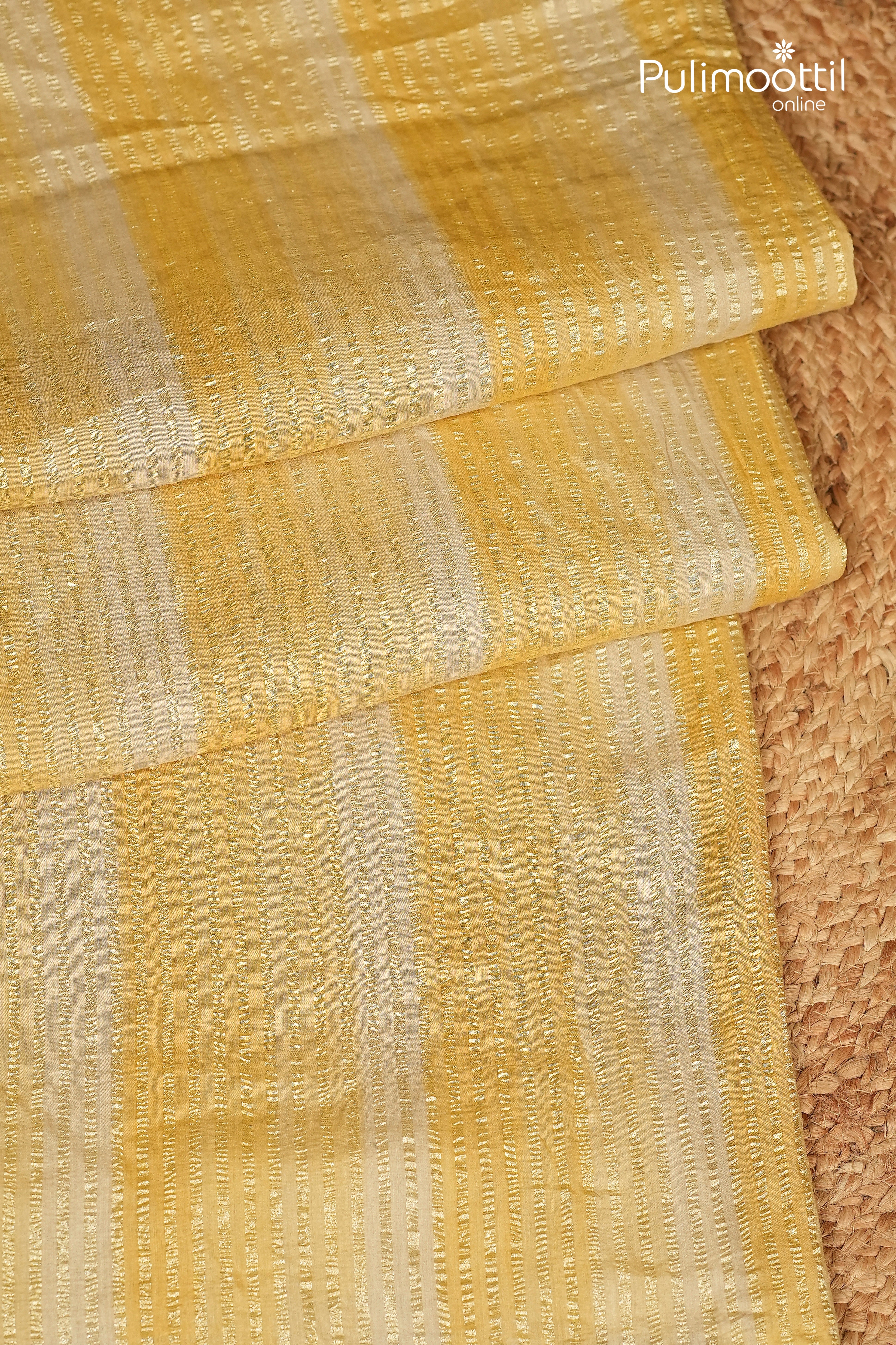 Multicolour Crushed Chanderi Saree