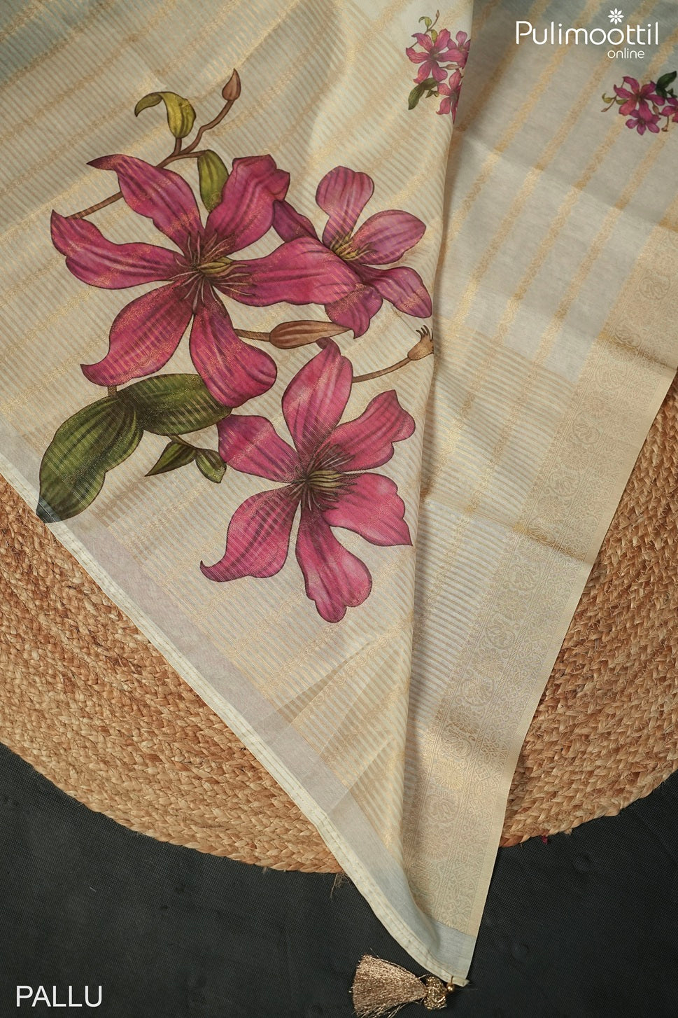Kerala Traditional Semi Chanderi Saree