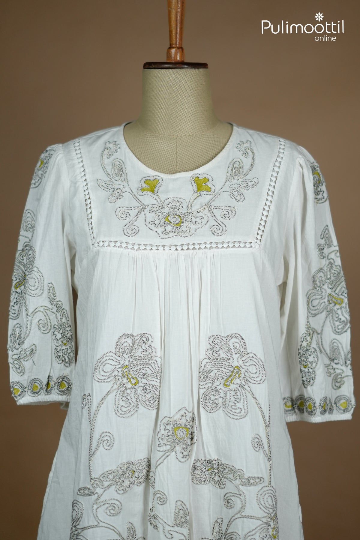 Offwhite Colour Cotton Half frock