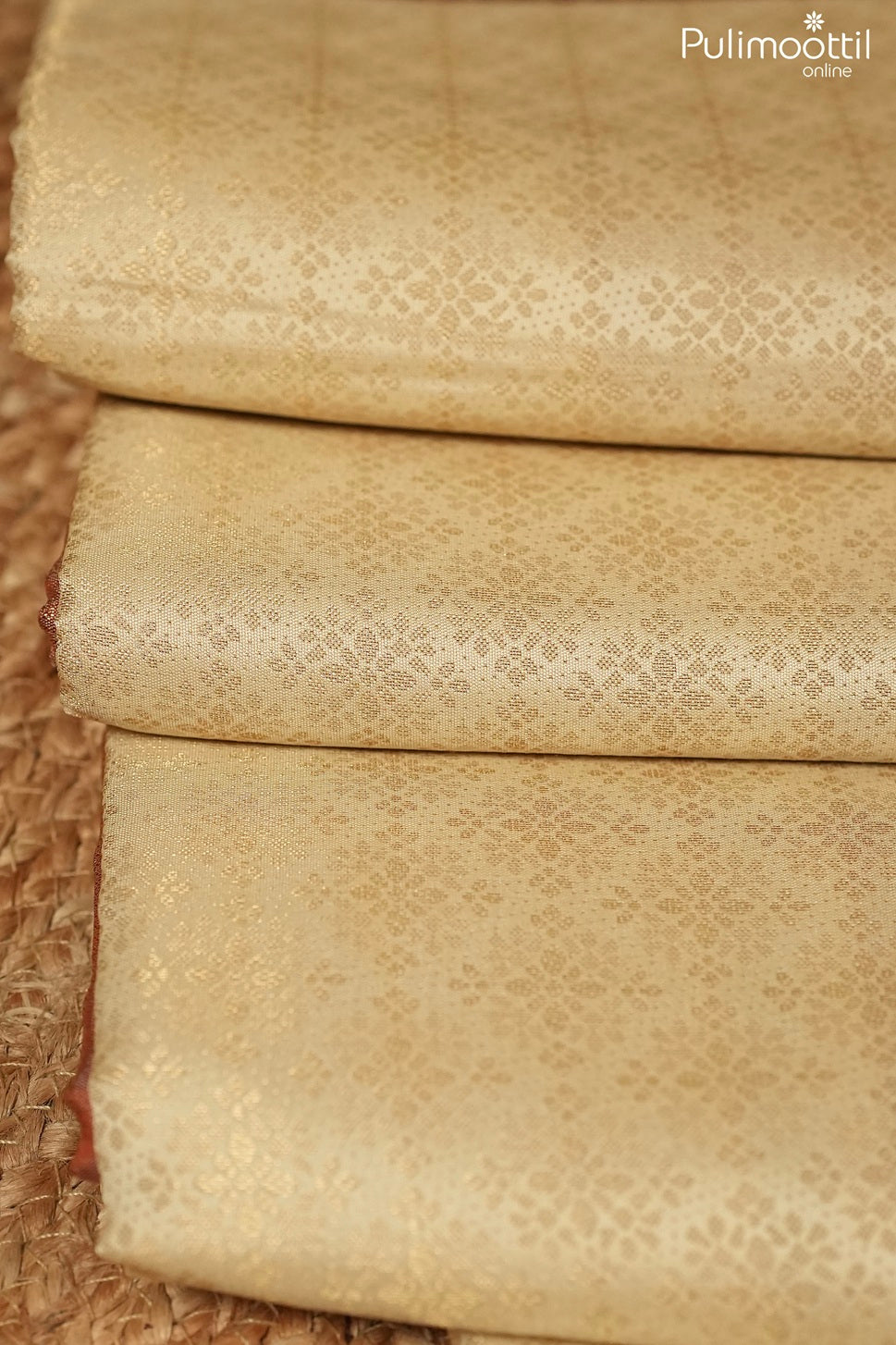 Ivory Semi-Kanchipuram Brocade Saree