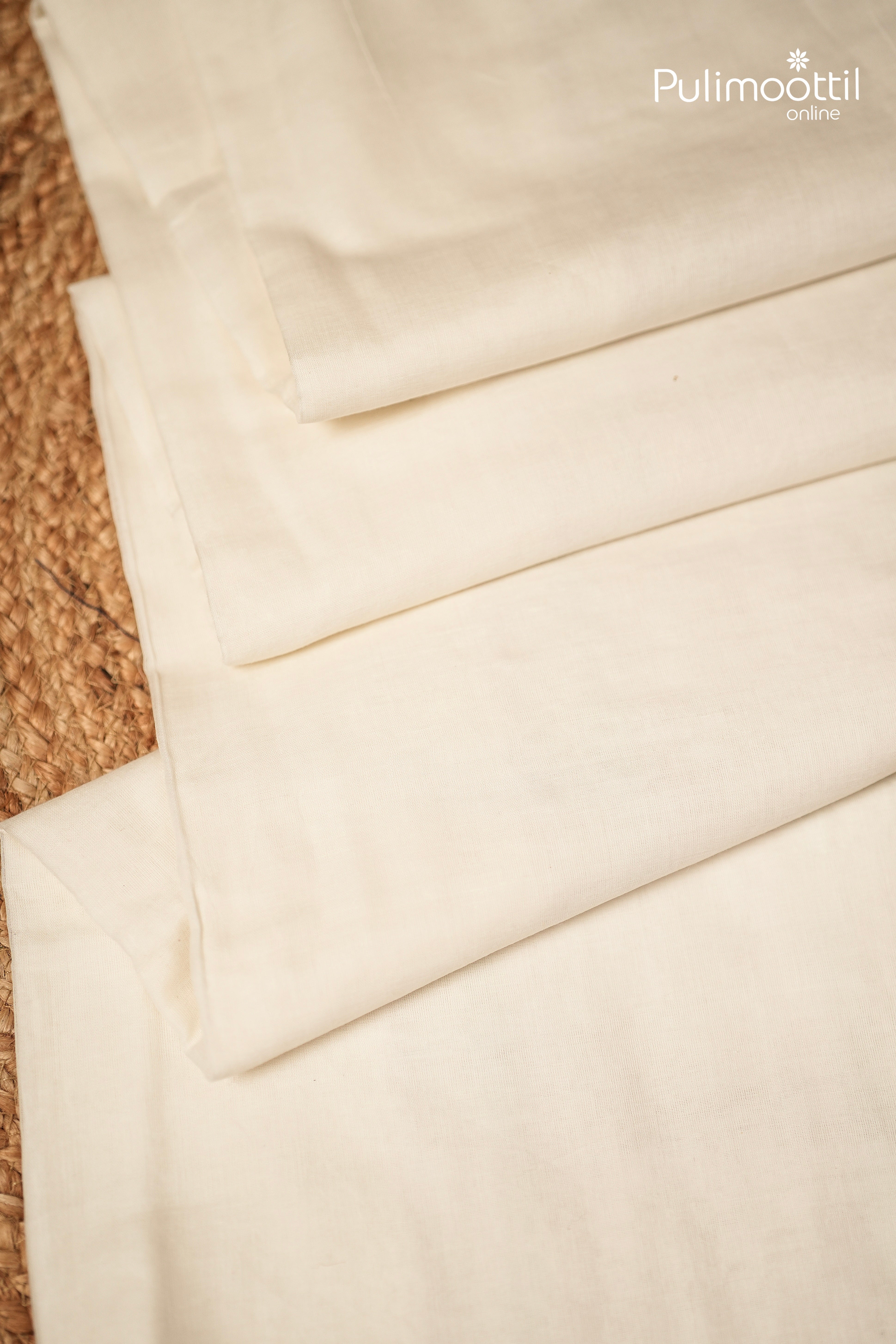 White Colour Mul Cotton Saree