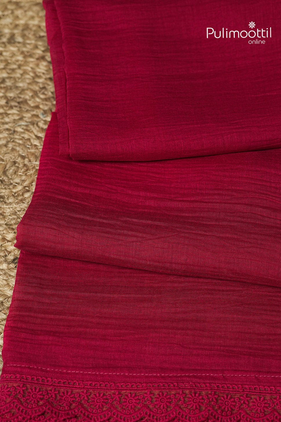 Rani Pink Colour Chanderi Saree