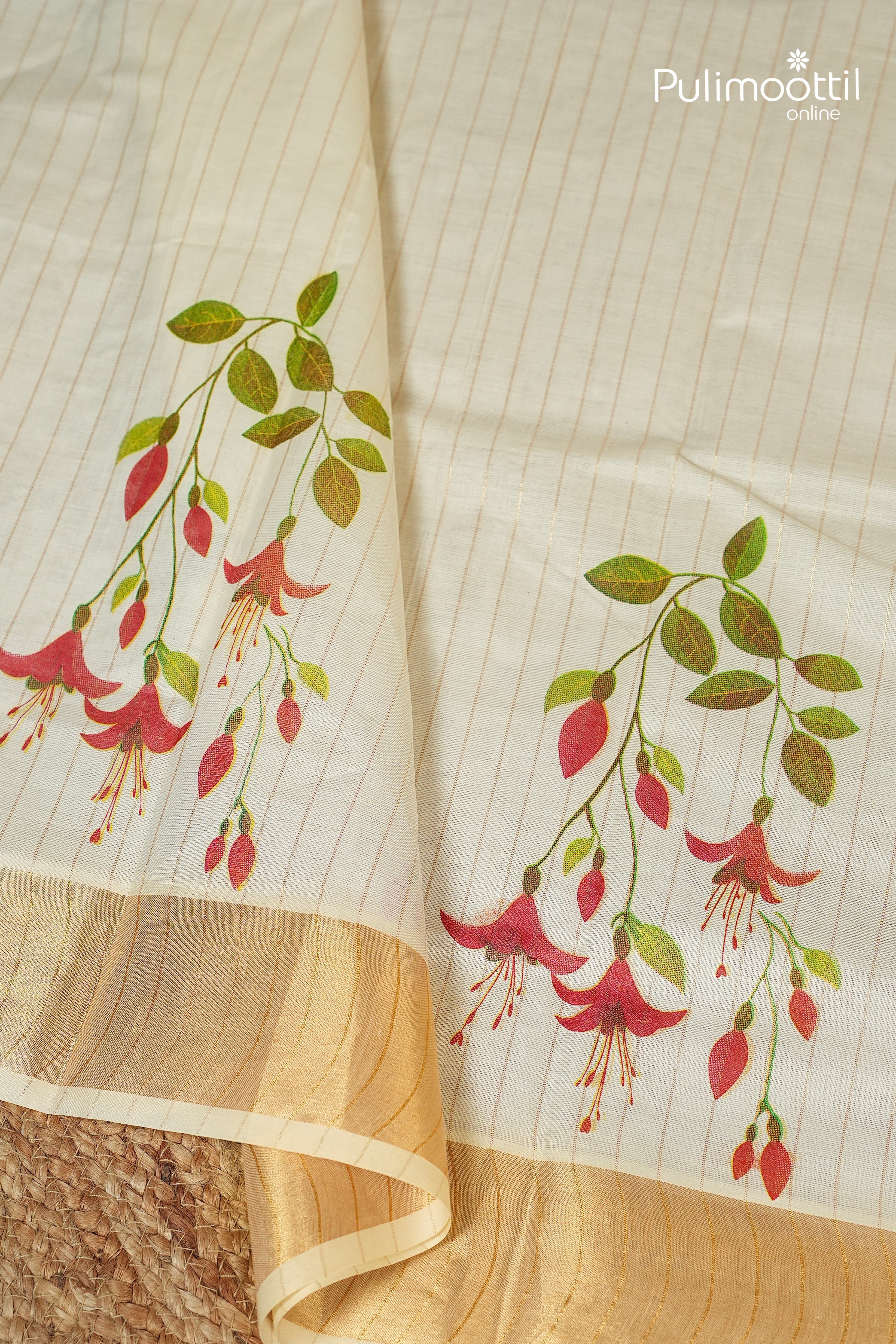 Offwhite Colour Kerala Traditional Cotton Set Saree
